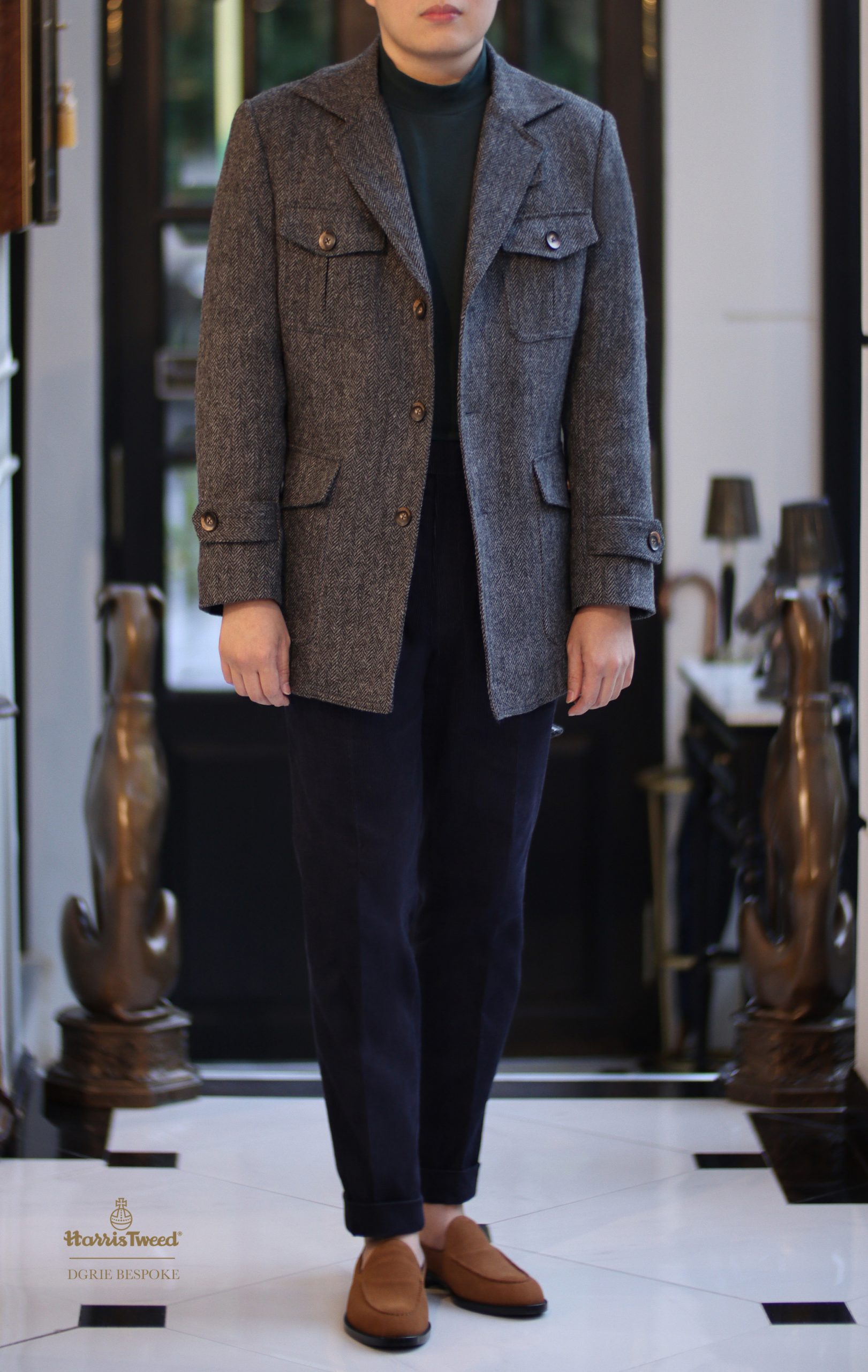 military harris tweed safari jacket dgrie military harris tweed safari jacket dgrie