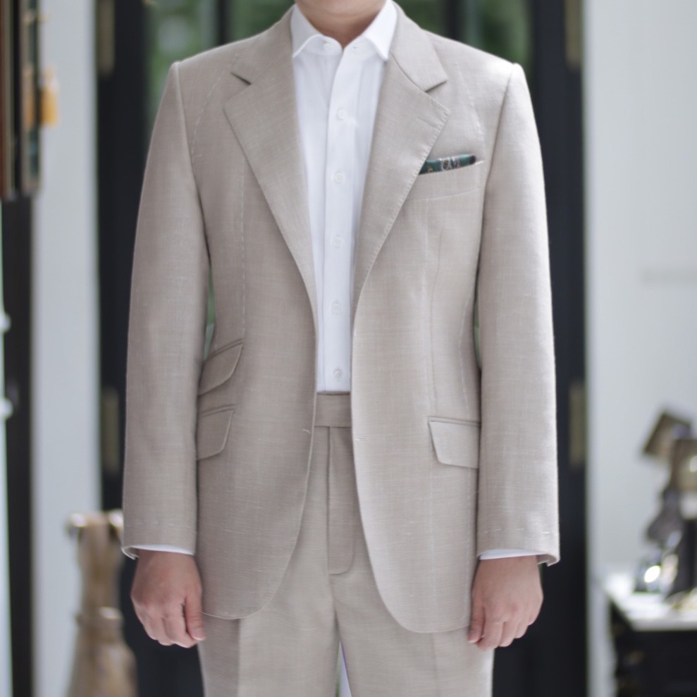 wool silk linen full canvas suit dgrie 1