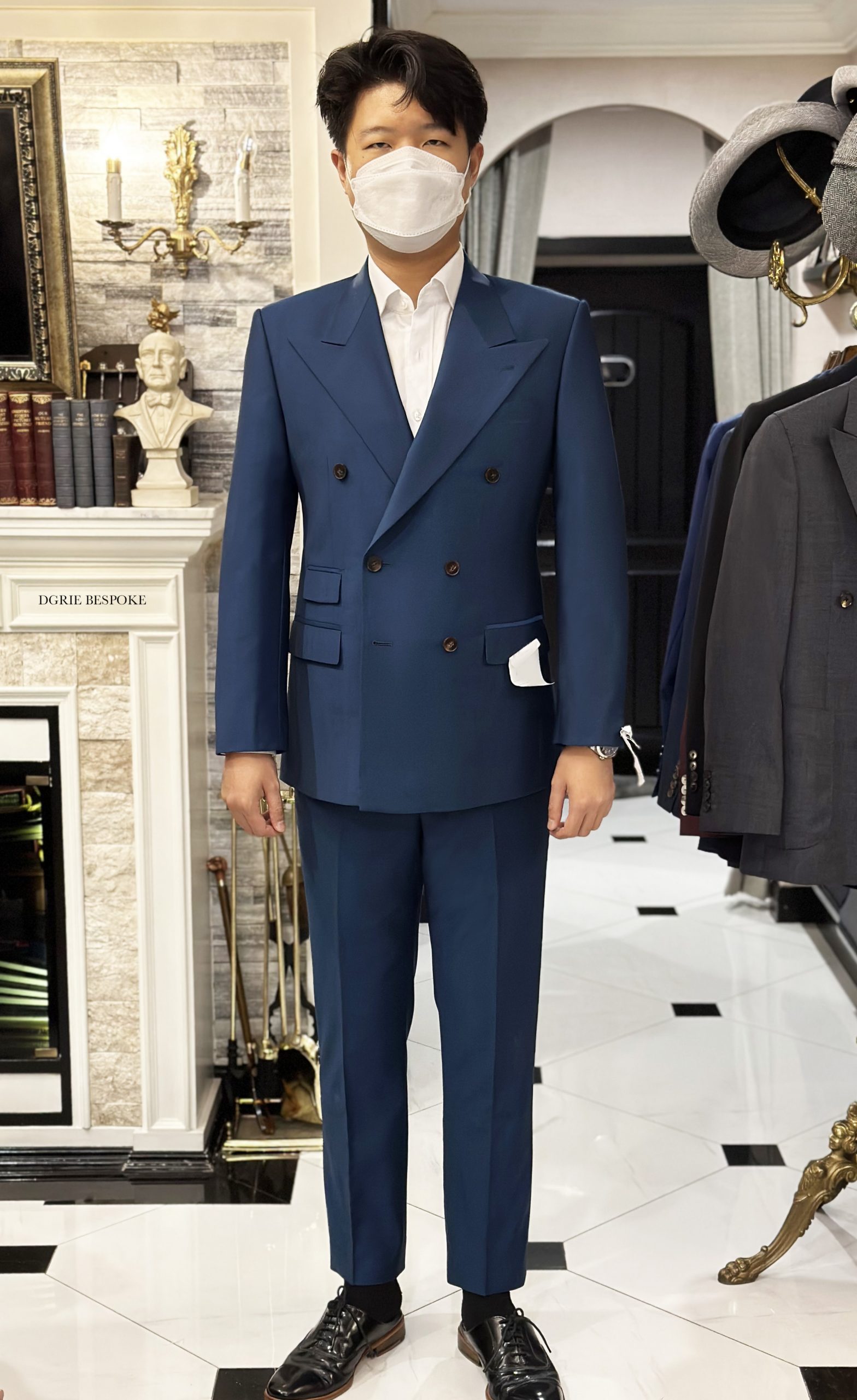 grand navy double breasted suit dgrie