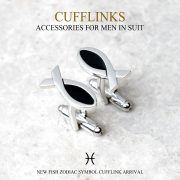dgrie black fish silver cufflink dgrie 1