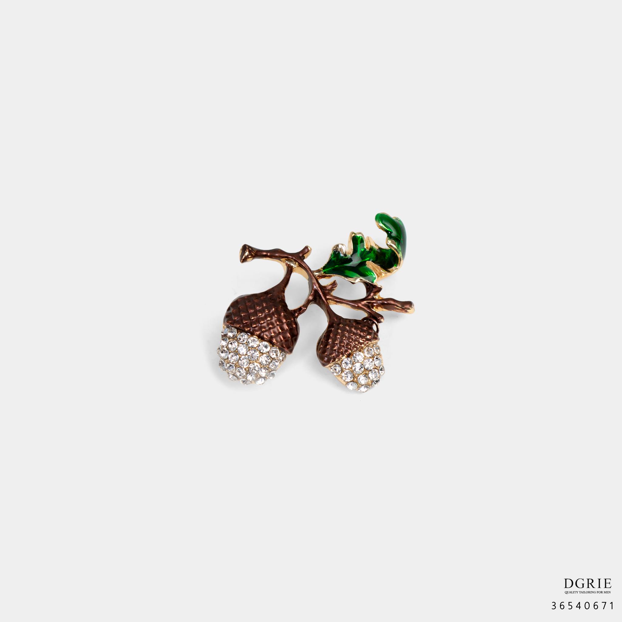 dgrie diamond walnut brown brooch dgrie 1