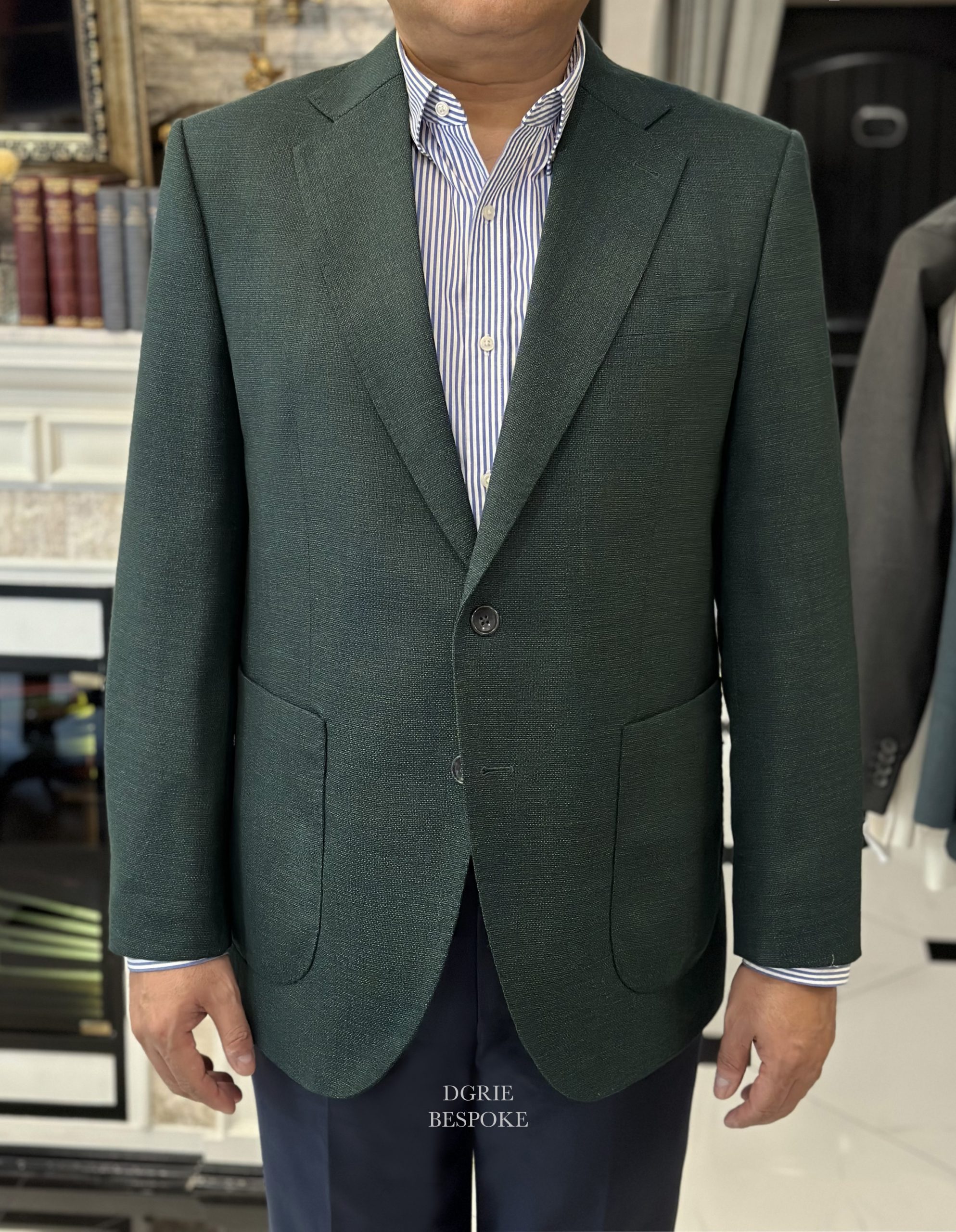 dgrie hopsack green jacket dgrie 2