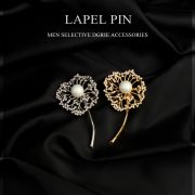 dgrie silver and gold dandelion lapel pin dgrie