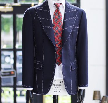 full canvas navy classic peak lapel dgrie