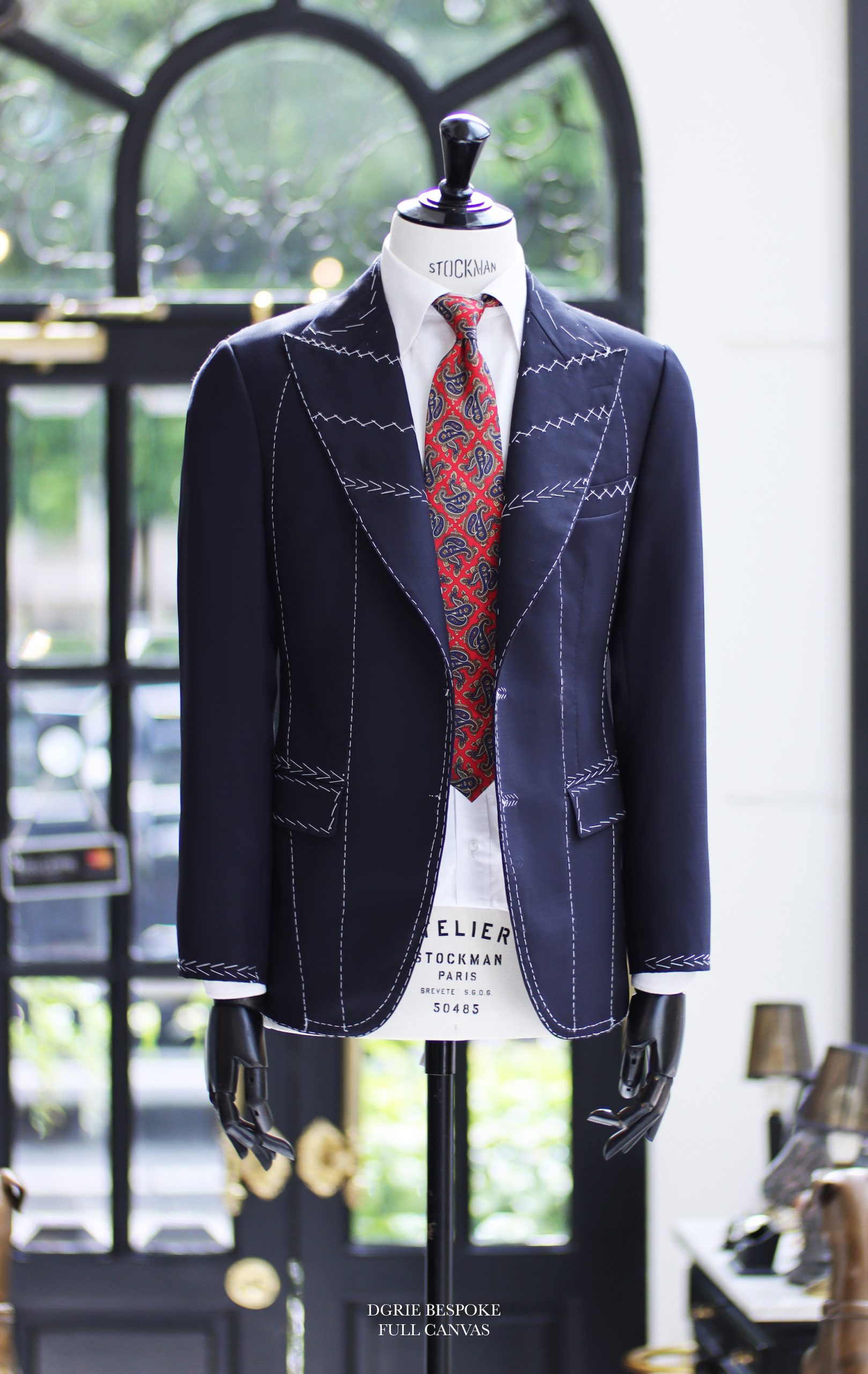 full canvas navy classic peak lapel dgrie