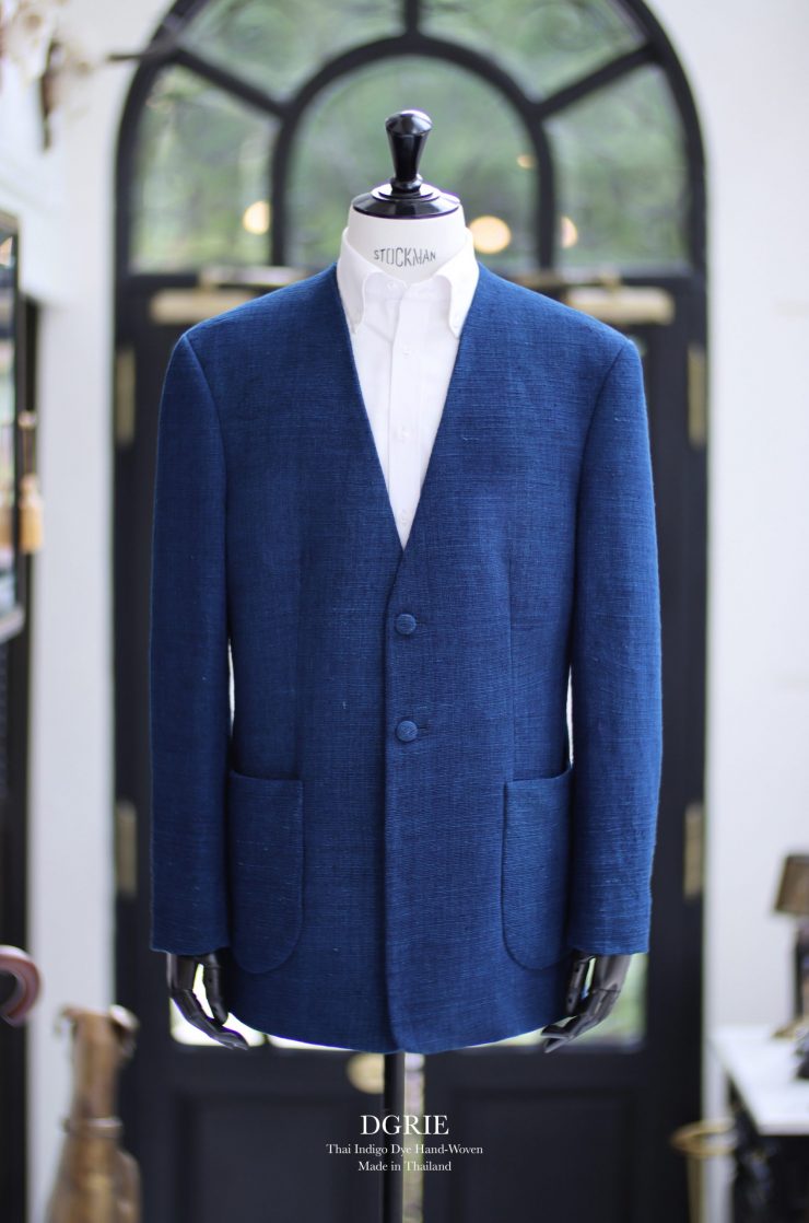 thai indigo dye hand woven jacket dgrie