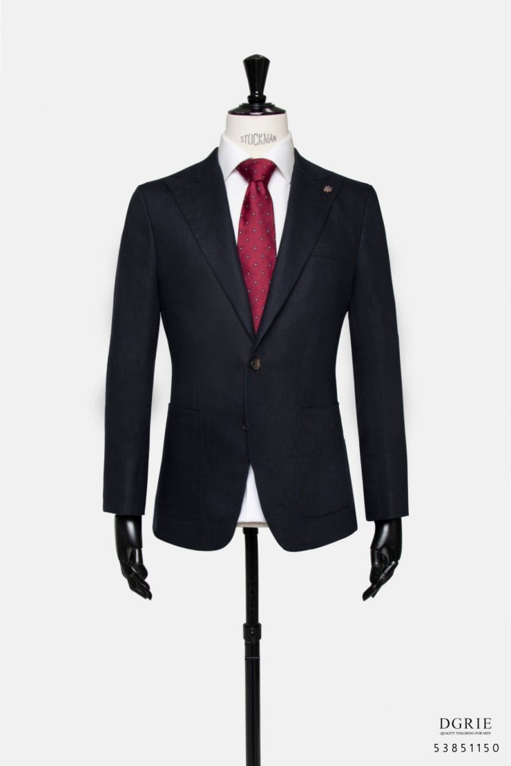 dark navy linen and wool jacket dgrie 4