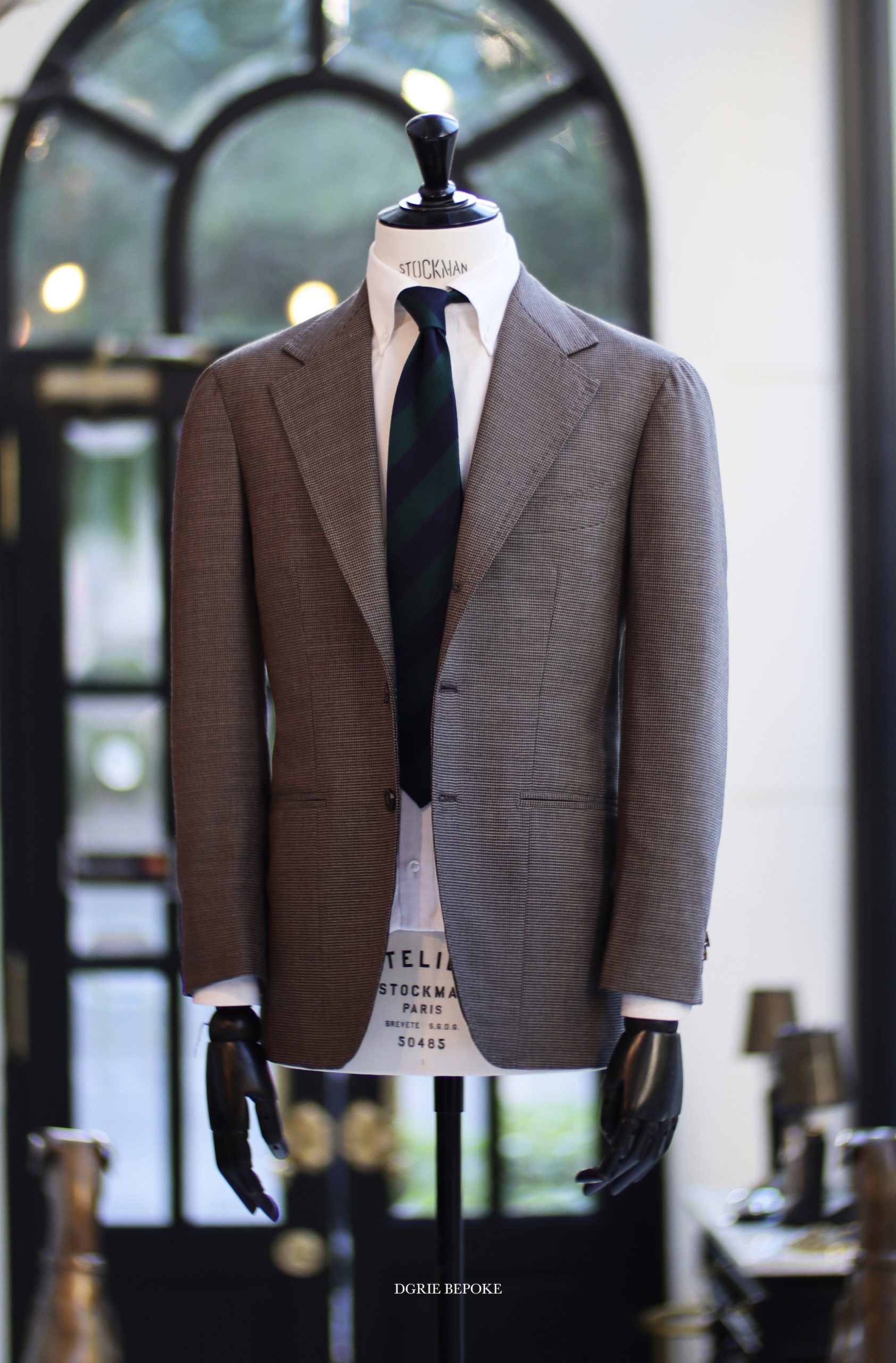 dgrie brown full canvas suit dgrie