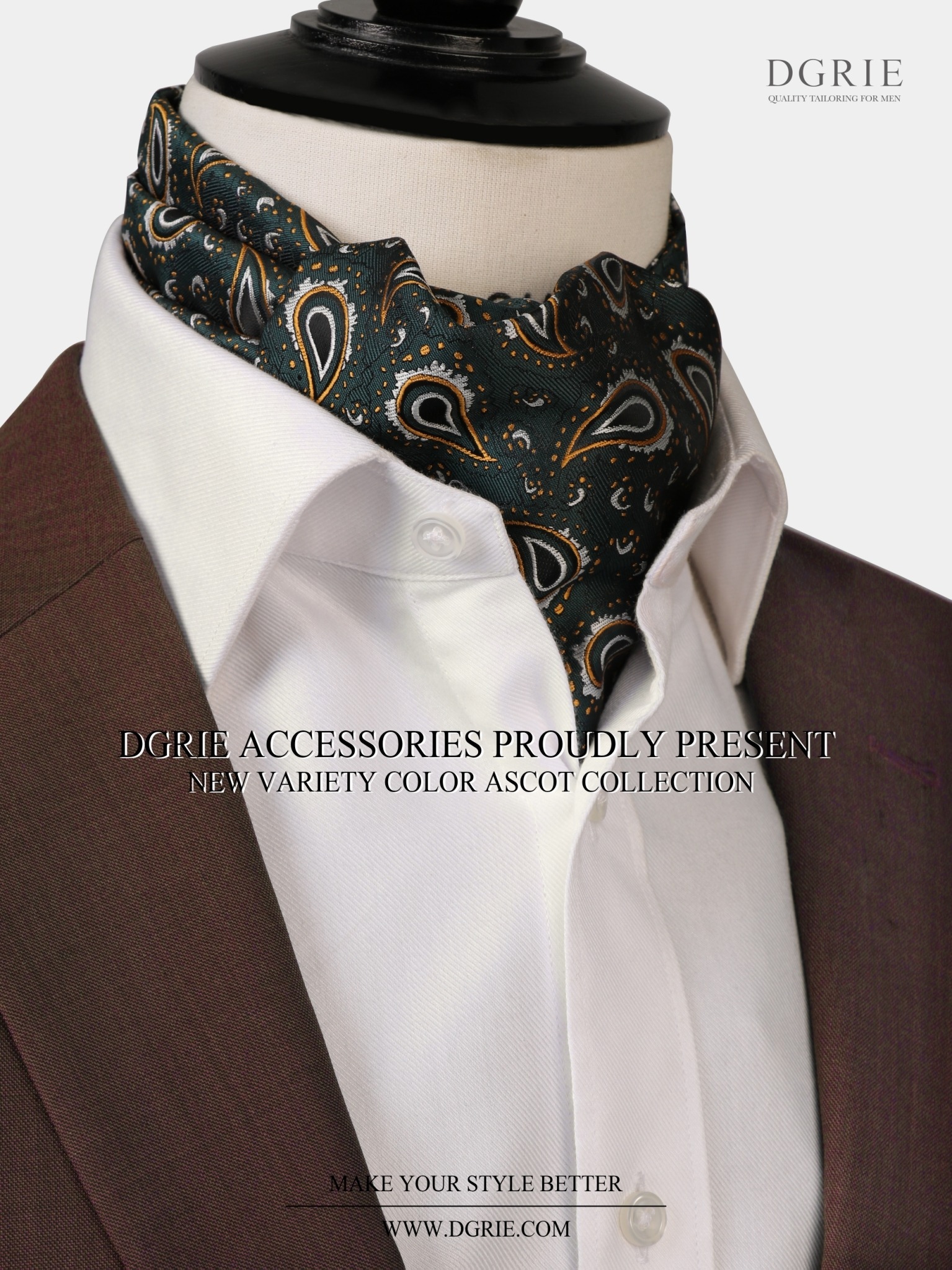 dgrie classic paisley ascot tie dgrie 2 dgrie classic paisley ascot tie dgrie 2