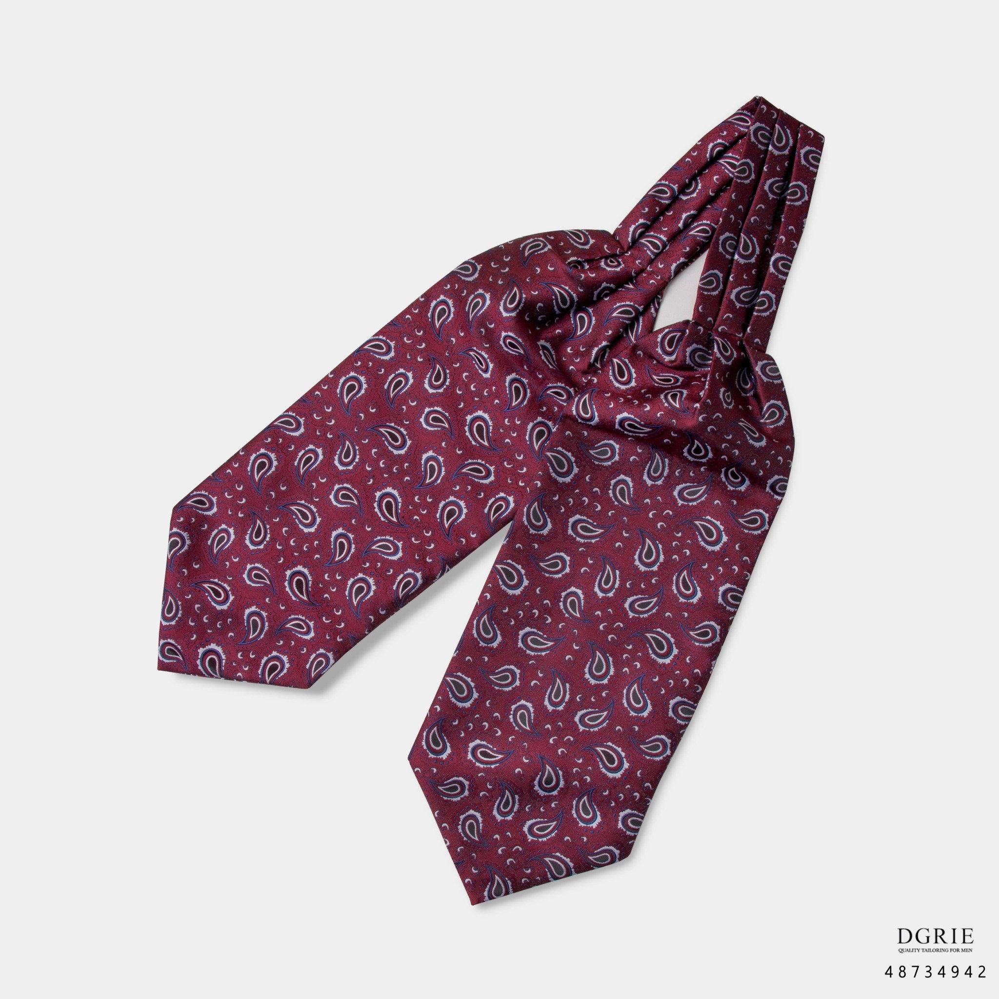 dgrie classic paisley ascot tie dgrie 3