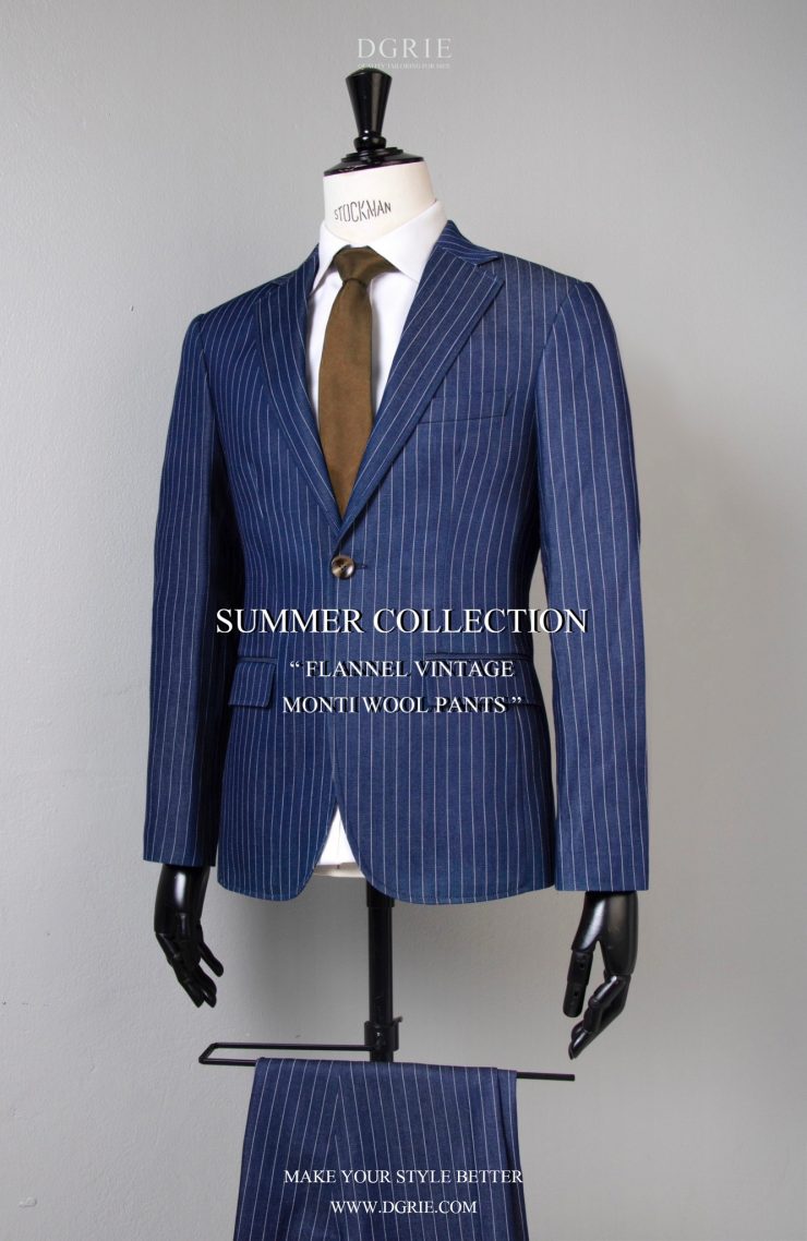 dgrie royal blue denim pinstripe suit dgrie 1