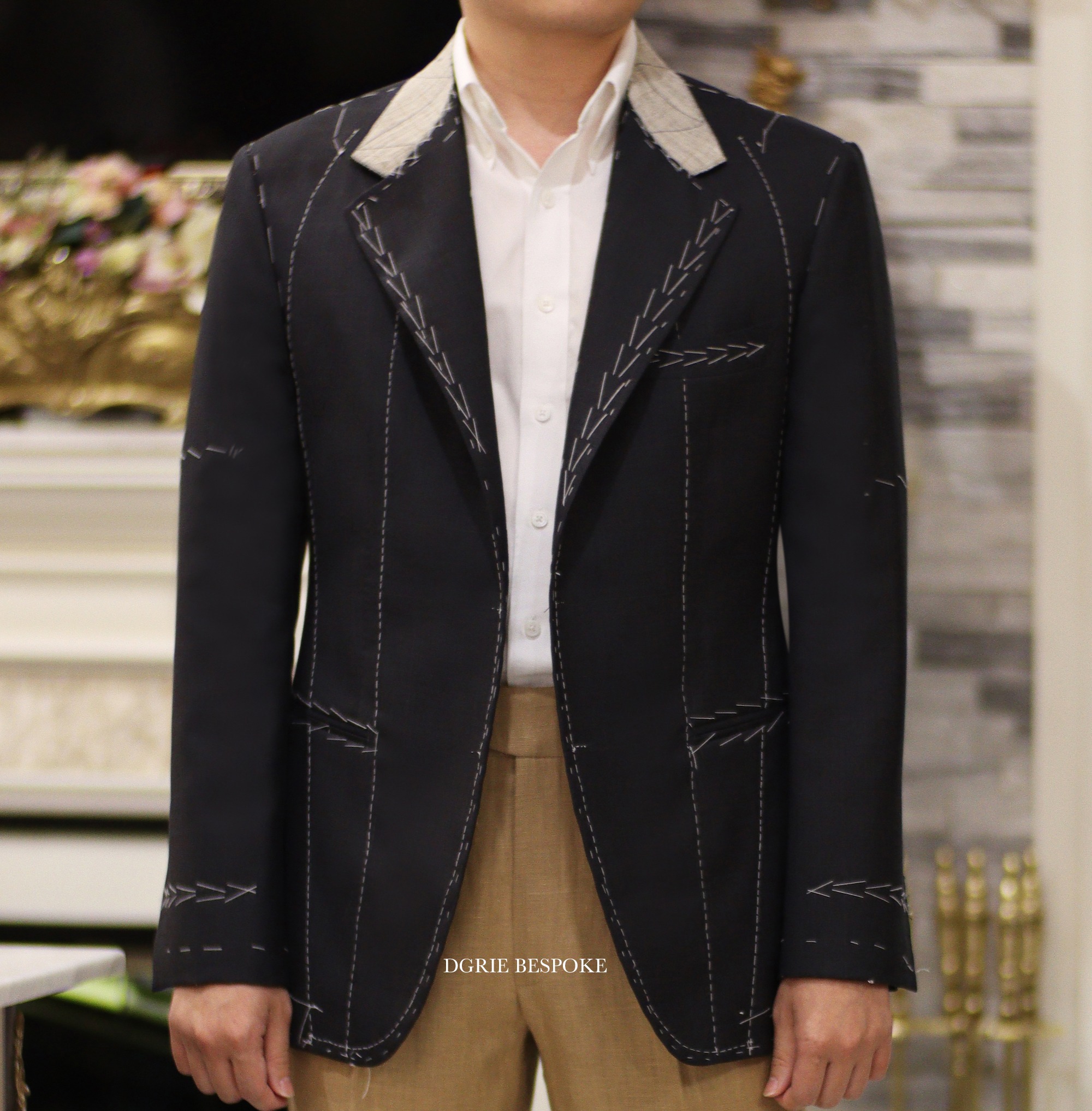 fitting window grey suit full canvas dgrie 1