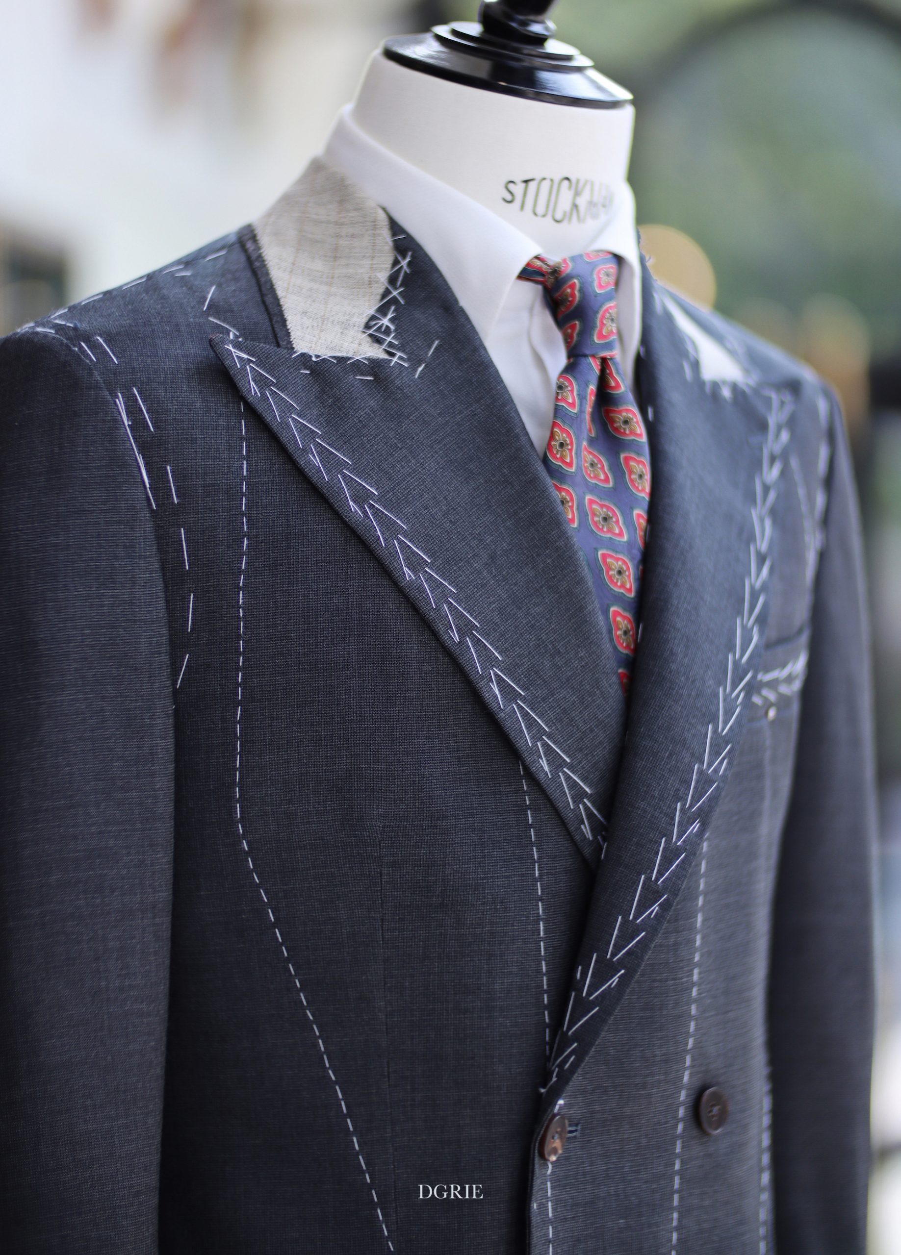 grey full canvas doublebreasted suits dgrie 2