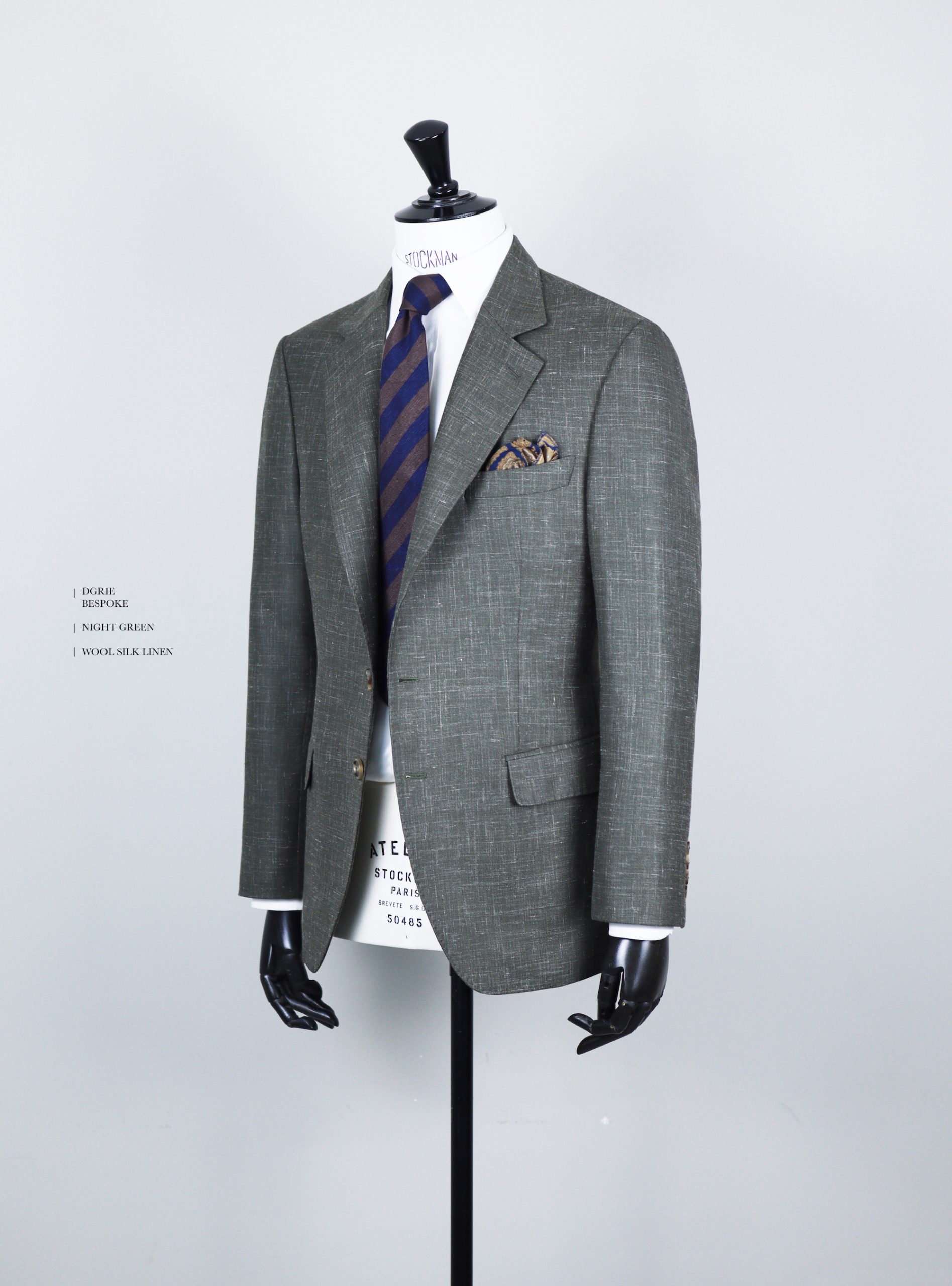 italy wool silk night green jacket dgrie 1