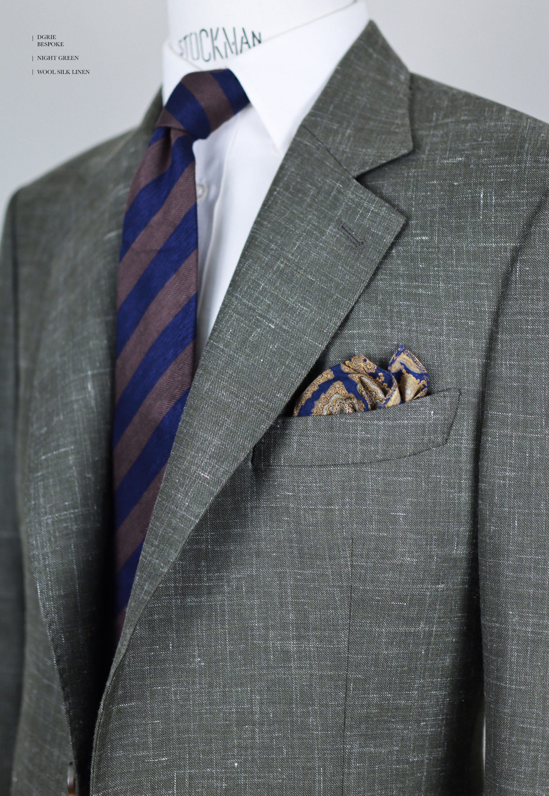 italy wool silk night green jacket dgrie 2