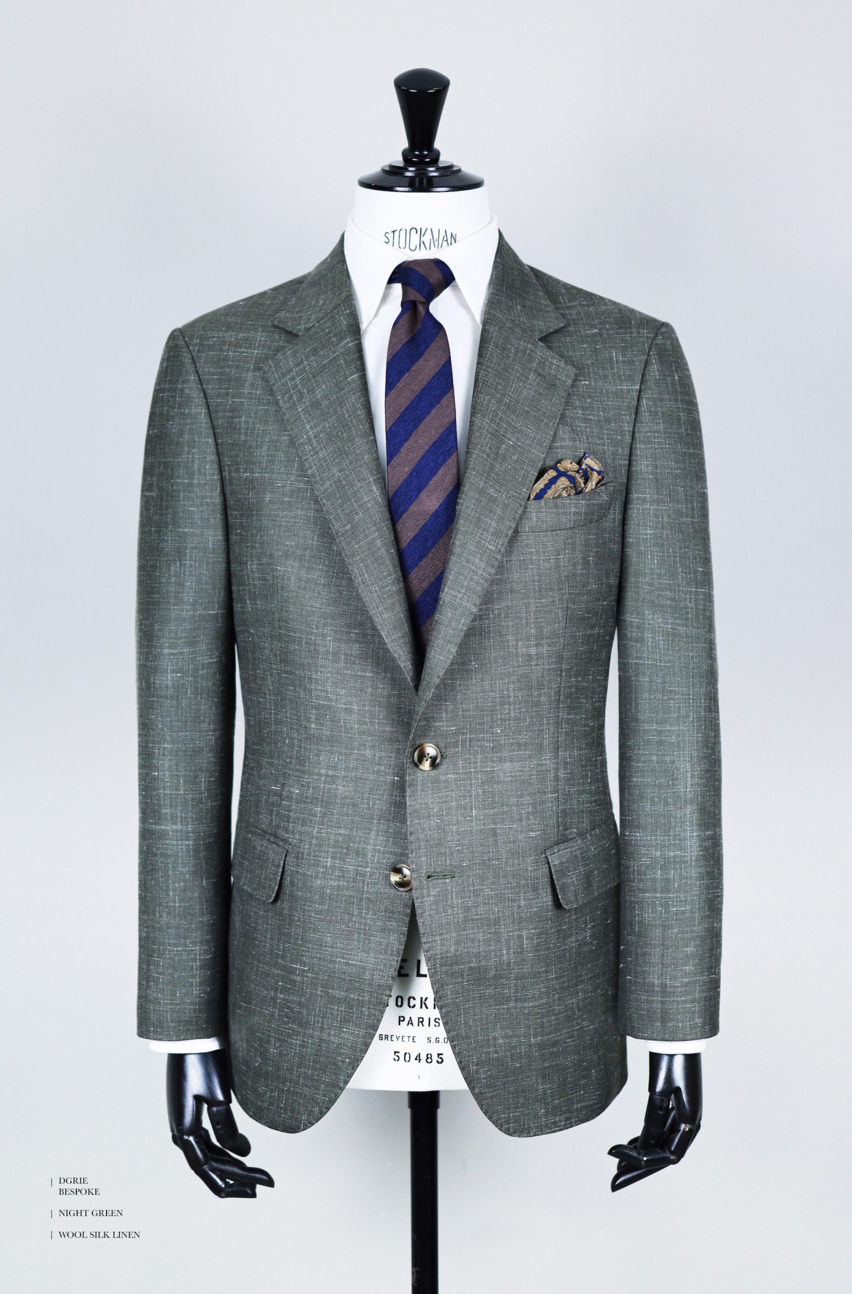 italy wool silk night green jacket dgrie 3