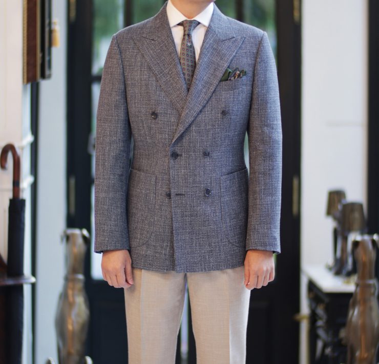 ตัดสูท ผ้าลินิน ลำลอง Linen Silk Double Breasted Suit 20 linen silk double breasted suit dgrie 5