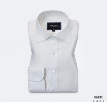 เสื้อเชิ้ตลินิน ปกวินเทจ DGRIE 3 Ways One Piece Collar White