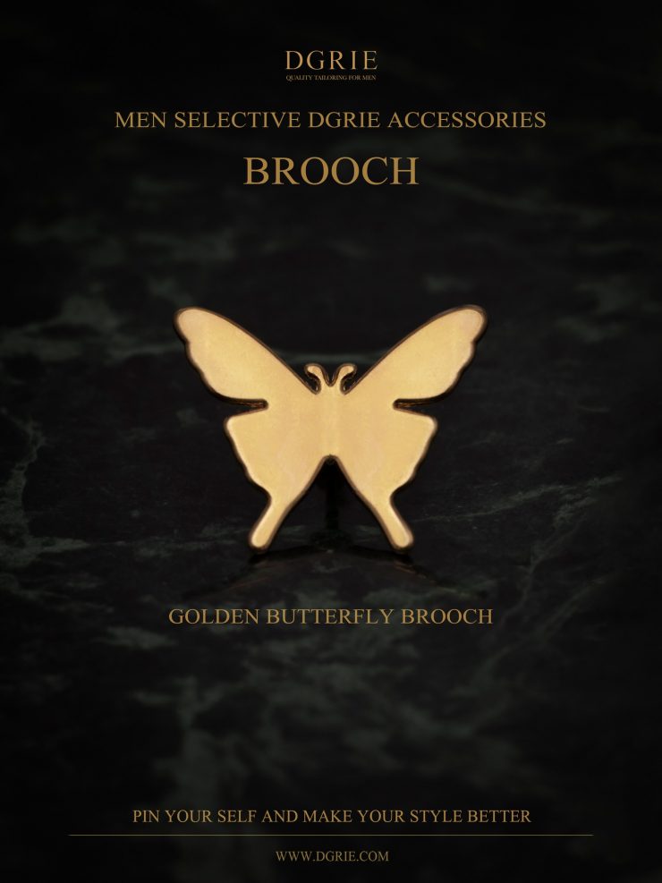 เข็มกลัดผีเสื้อ - Golden Butterfly Brooch