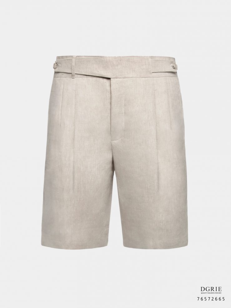 กางเกงขาสั้น วินเทจ DGRIE Linen Beige vintage short pants