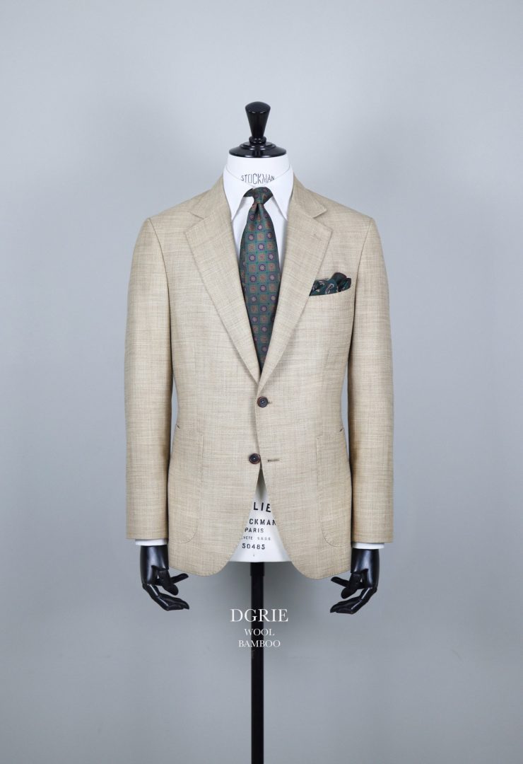ตัดสูทลำลอง สีครีมอ่อน DGRIE WOOL BAMBOO SPORT JACKET
