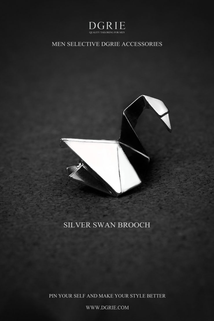 เข็มกลัดหงส์ Silver Swan Brooch