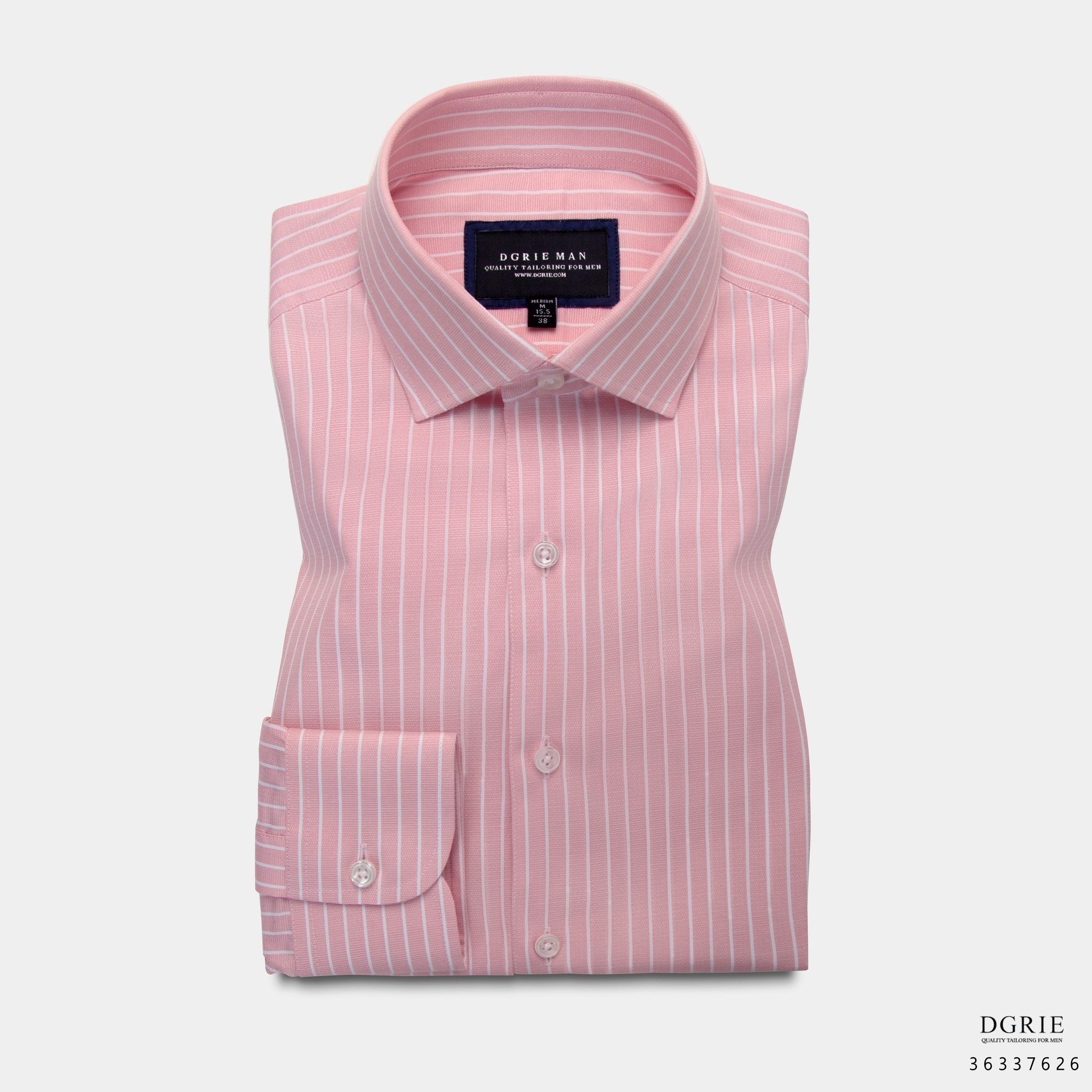 350259203_1295449568036316_7732861281470928206_n เสื้อเชิ้ตสีชมพูลายทาง Pink Stripe Cotton Shirt