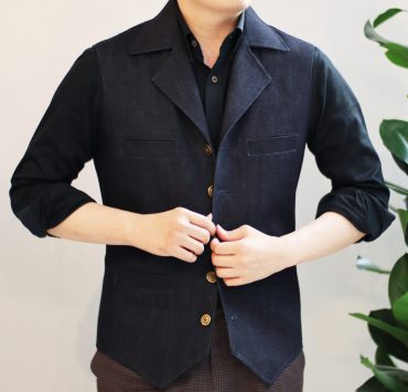ตัดเสื้อกั๊กยีนส์สไตล์ คลาสสิค DGRIE Classic RAW Denim Waistcoat