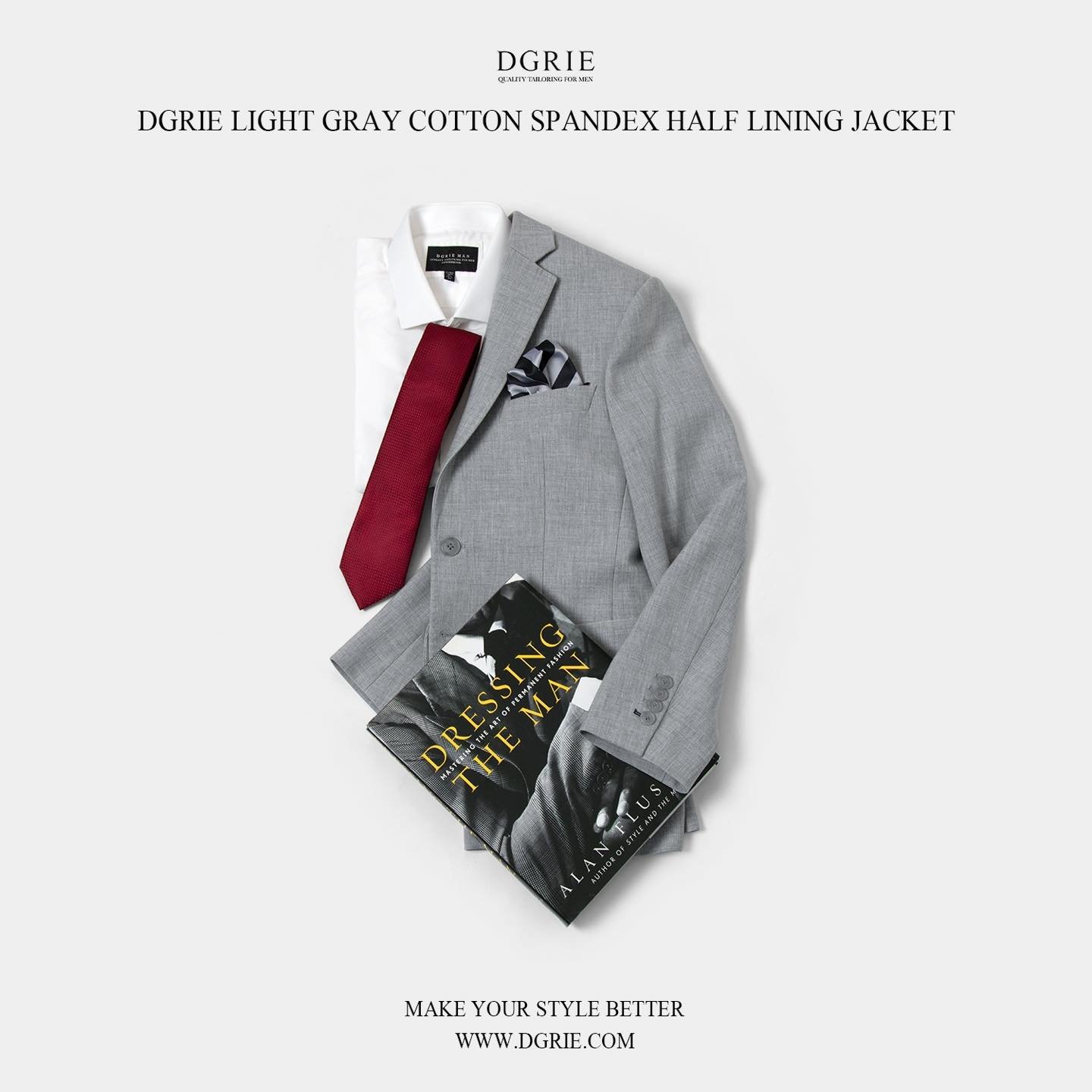 เสื้อสูทสีเทา ลำลอง แบบกึ่งทางการ Smart Fit Ultra Light Wool Jacket