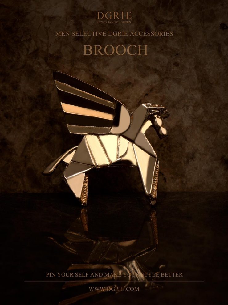 เข็มกลัดม้าเพกาซัส Gold & Silver Pegasus Brooch