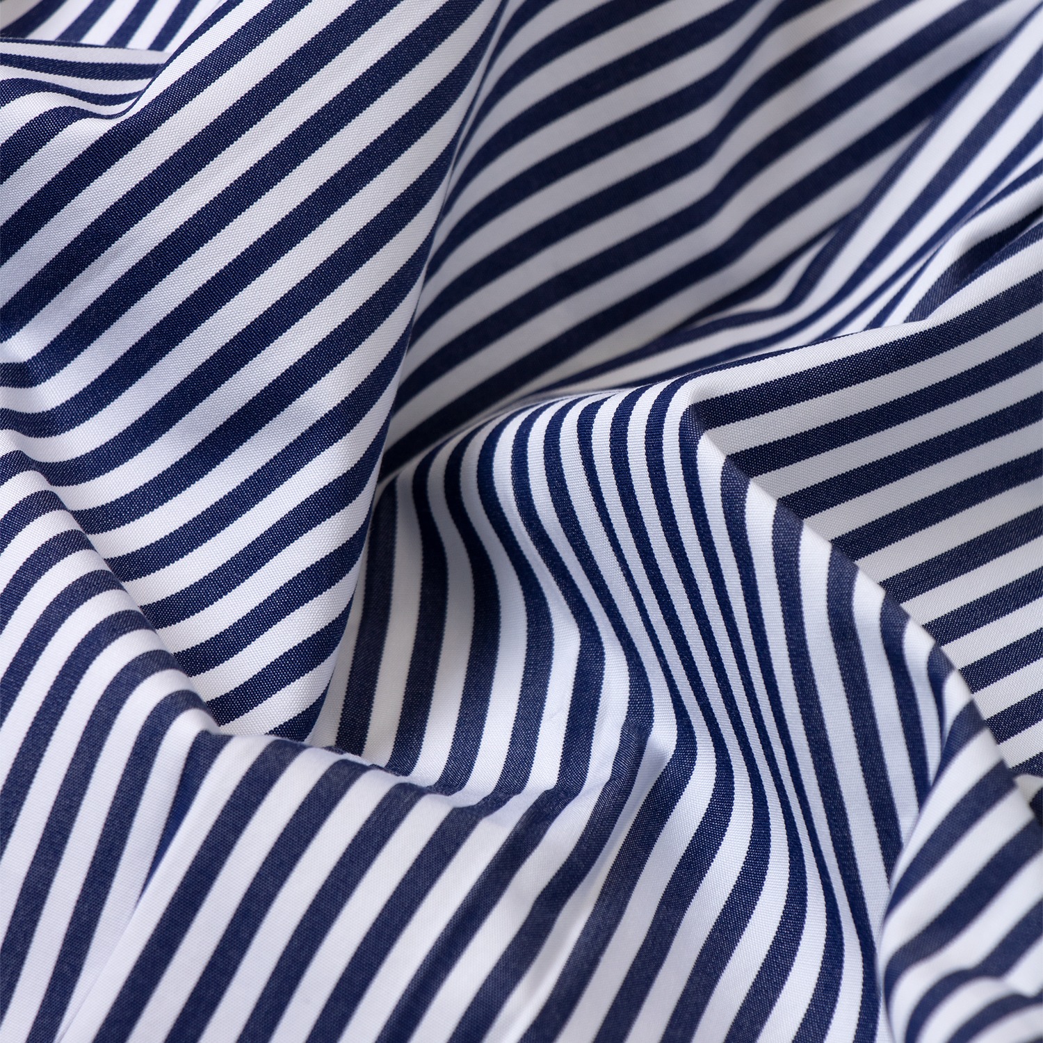 เสื้อเชิ้ตลายทาง MONTI - Egyptian Cotton Navy&White Stripe Shirt