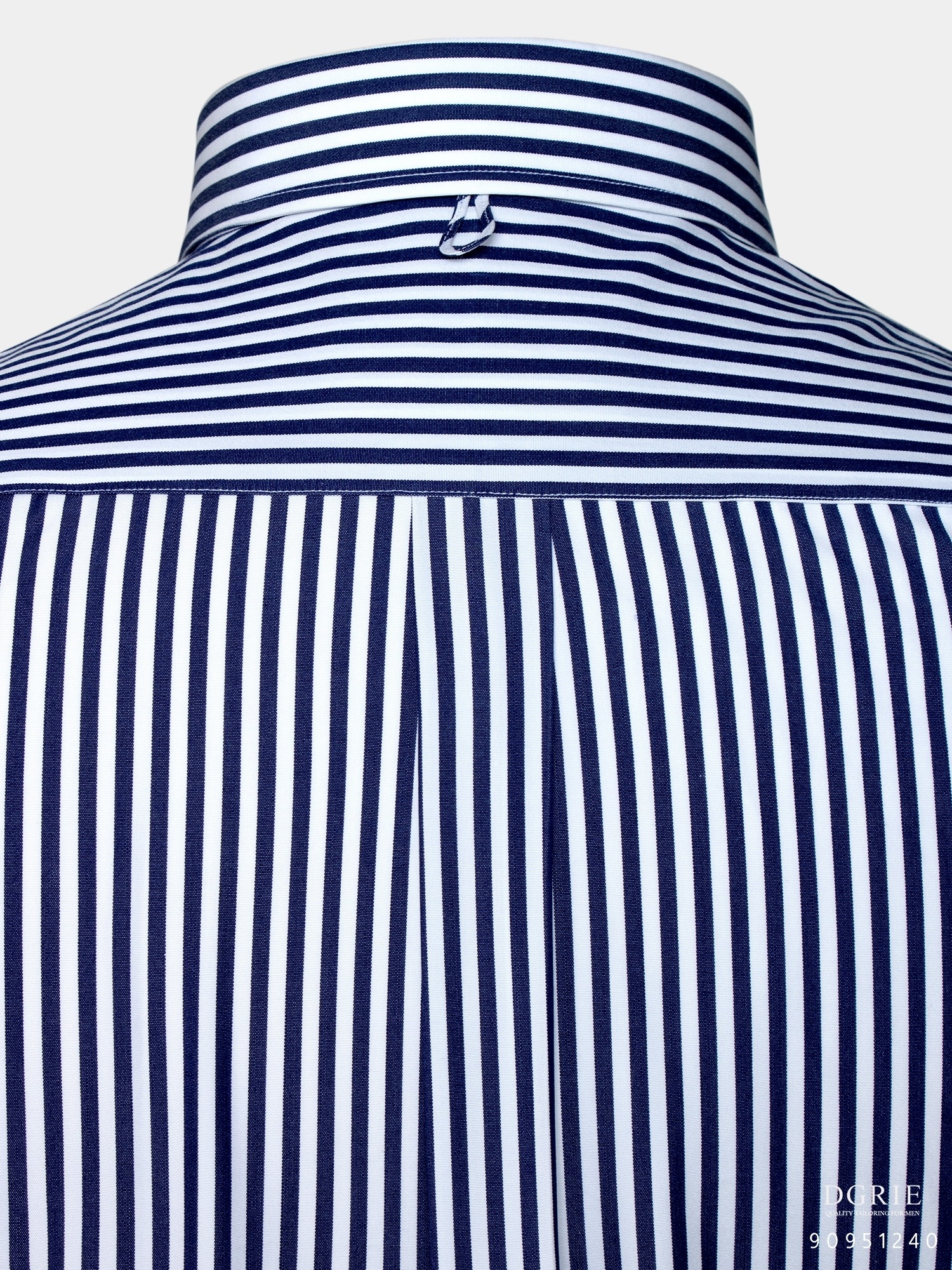 เสื้อเชิ้ตลายทาง MONTI - Egyptian Cotton Navy&White Stripe Shirt