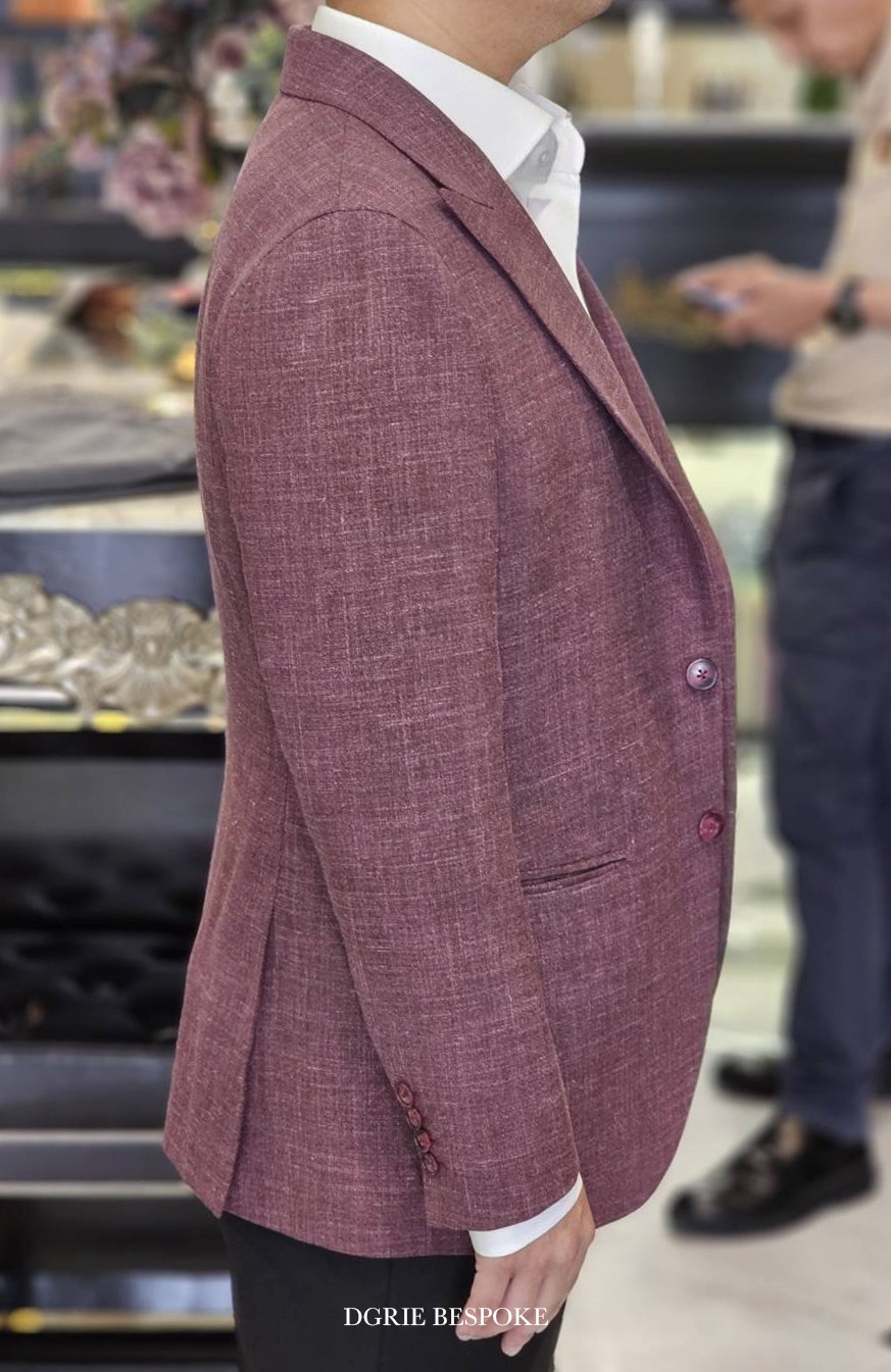 ร้านตัดสูท DGRIE Wool Linen Red Blazer