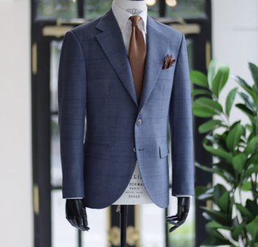 ตัดสูทลำลอง สีฟ้าลายตาราง DGRIE Blue Check Sport Jacket
