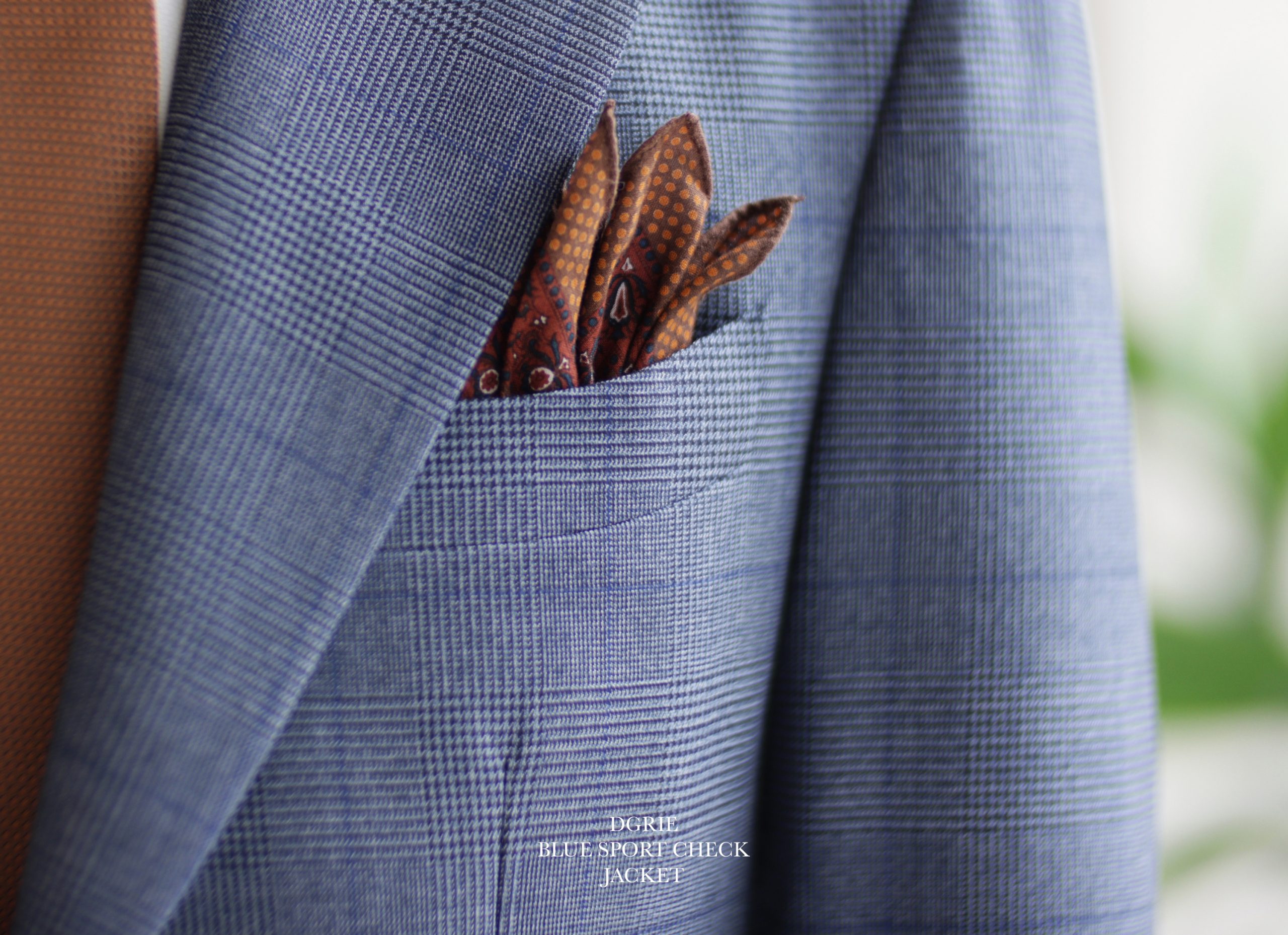 ตัดสูทลำลอง สีฟ้าลายตาราง DGRIE Blue Check Sport Jacket