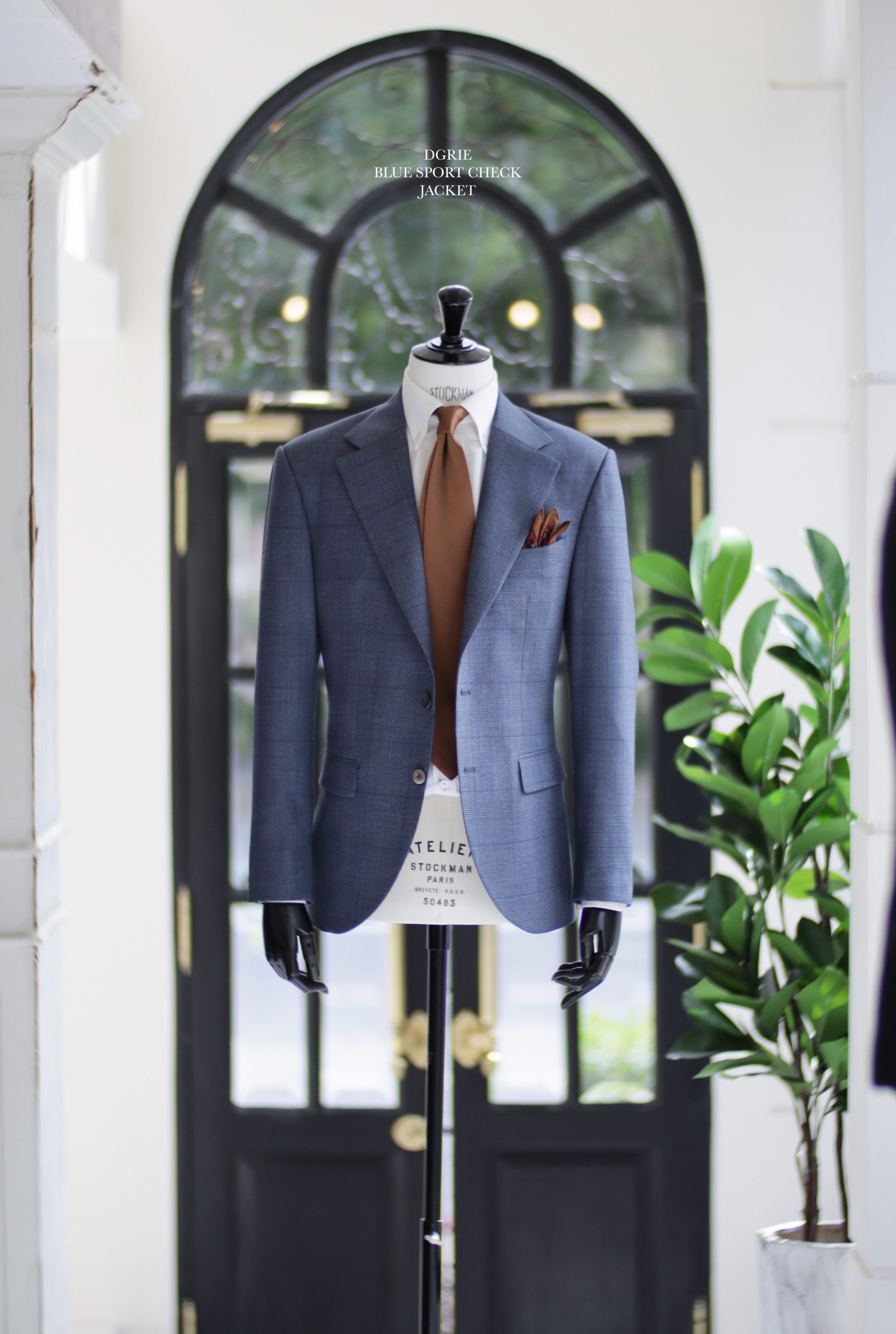 ตัดสูทลำลอง สีฟ้าลายตาราง DGRIE Blue Check Sport Jacket