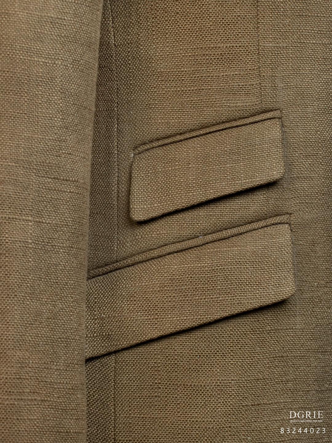 เสื้อสูท สีน้ำตาลทอง Linen Sack Gold 2 Button Suits