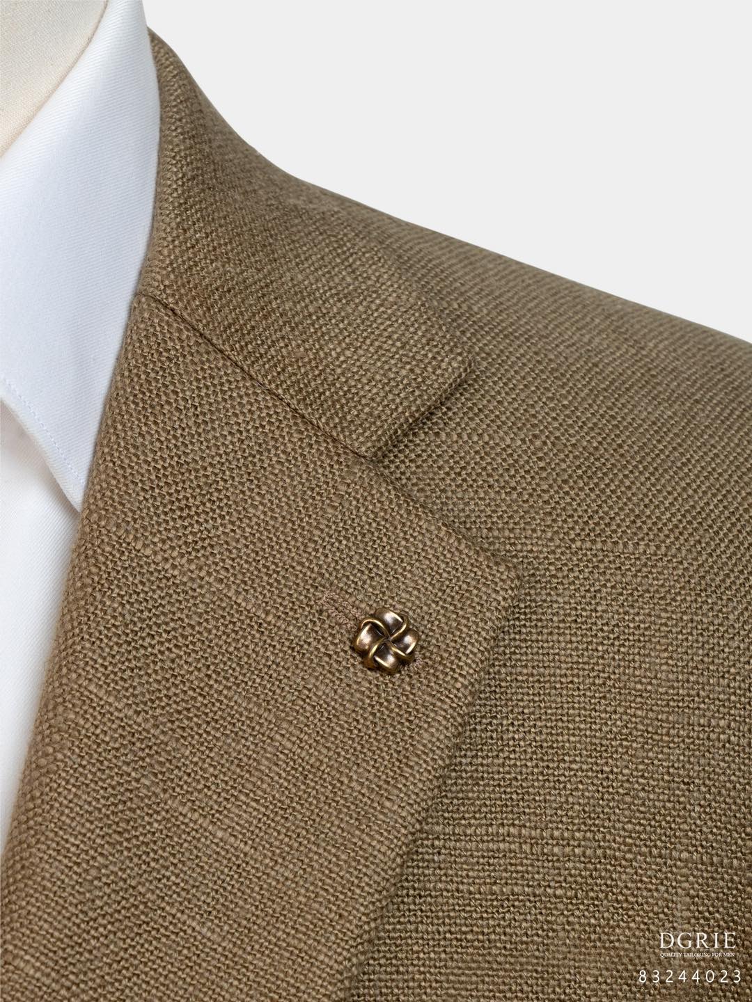 เสื้อสูท สีน้ำตาลทอง Linen Sack Gold 2 Button Suits