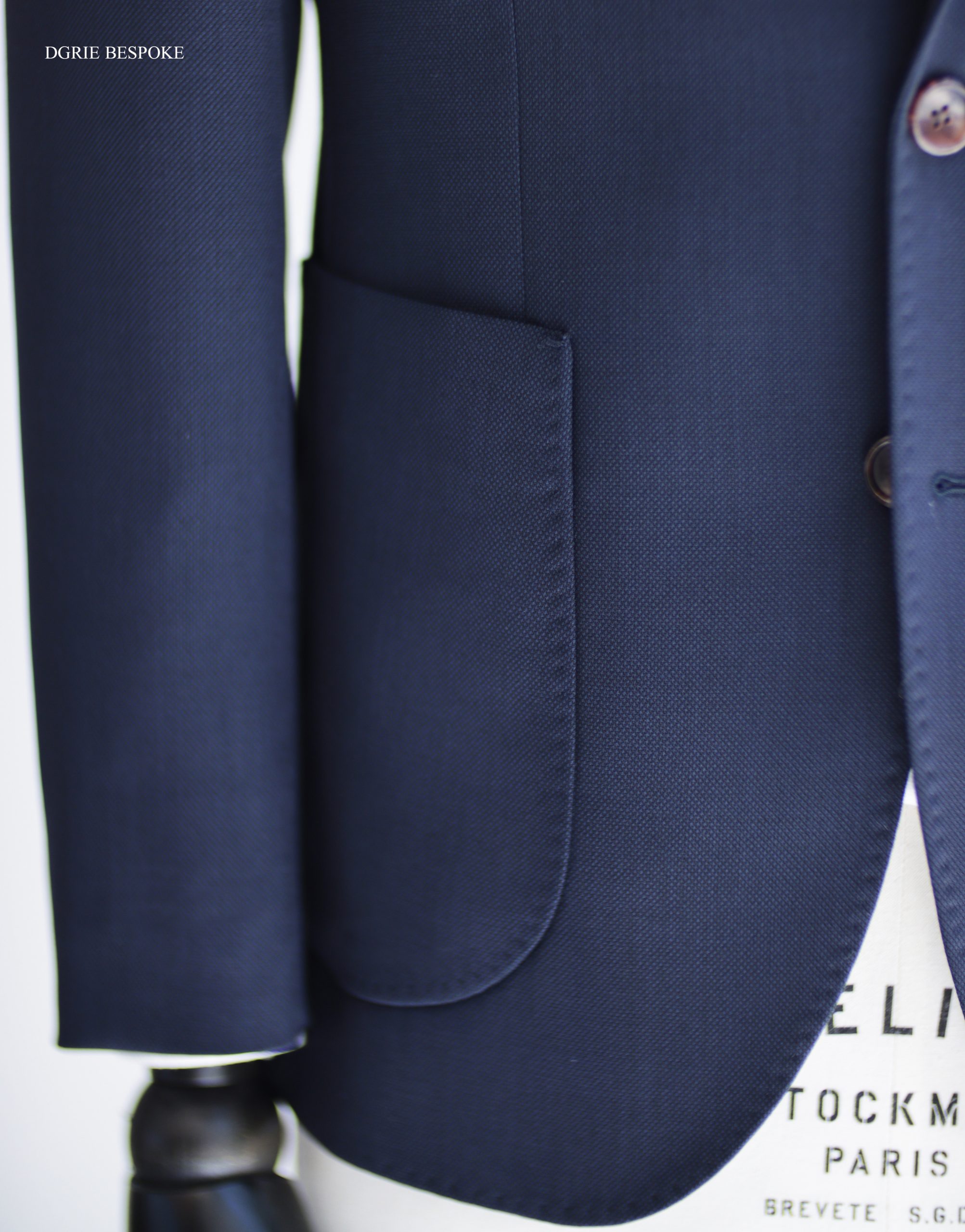 ตัดสูทสีน้ำเงิน แบบลำลอง Navy birdseye Sport Jacket