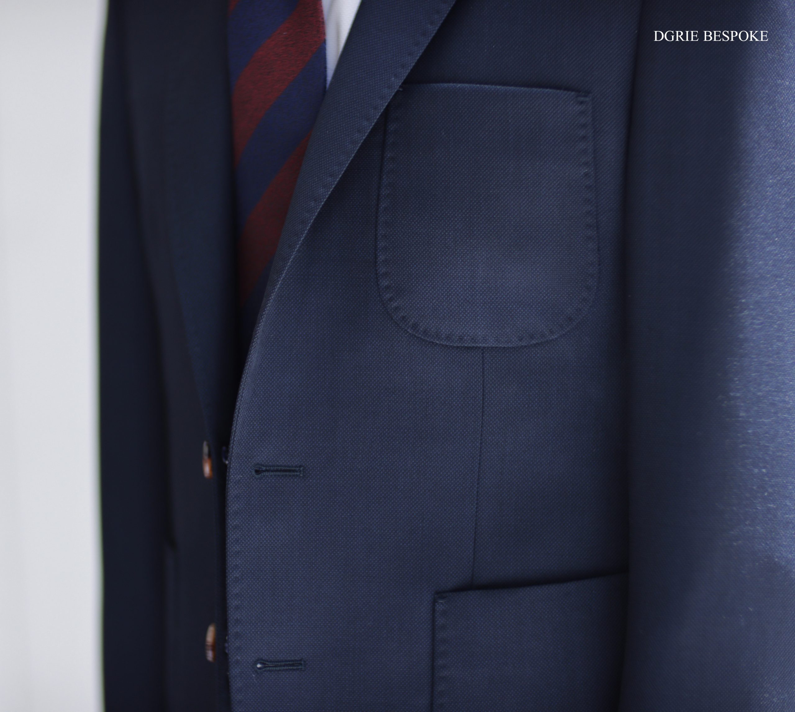 ตัดสูทสีน้ำเงิน แบบลำลอง Navy birdseye Sport Jacket