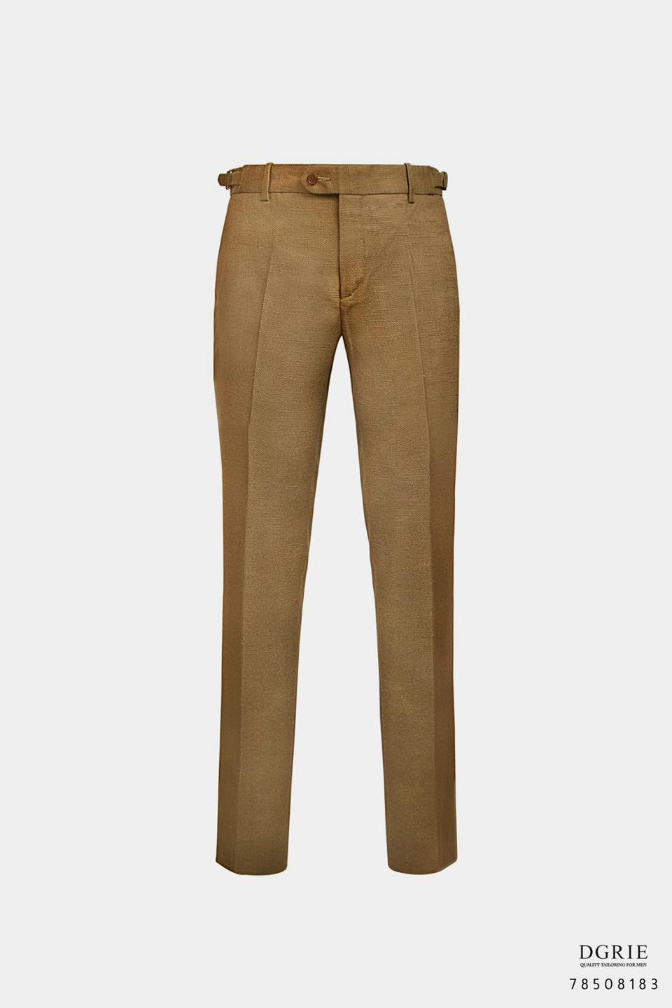 กางเกงวินเทจ สีน้ำตาล SackCloth Linen Gold Buckel Pants