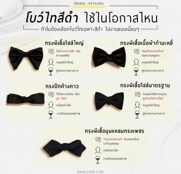 Black Bowtie โบว์ไทสีดำ ใช้ในโอกาสไหน