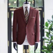 ตัดสูท Italy Red Maroon Flannel Sport Pocket Jacket