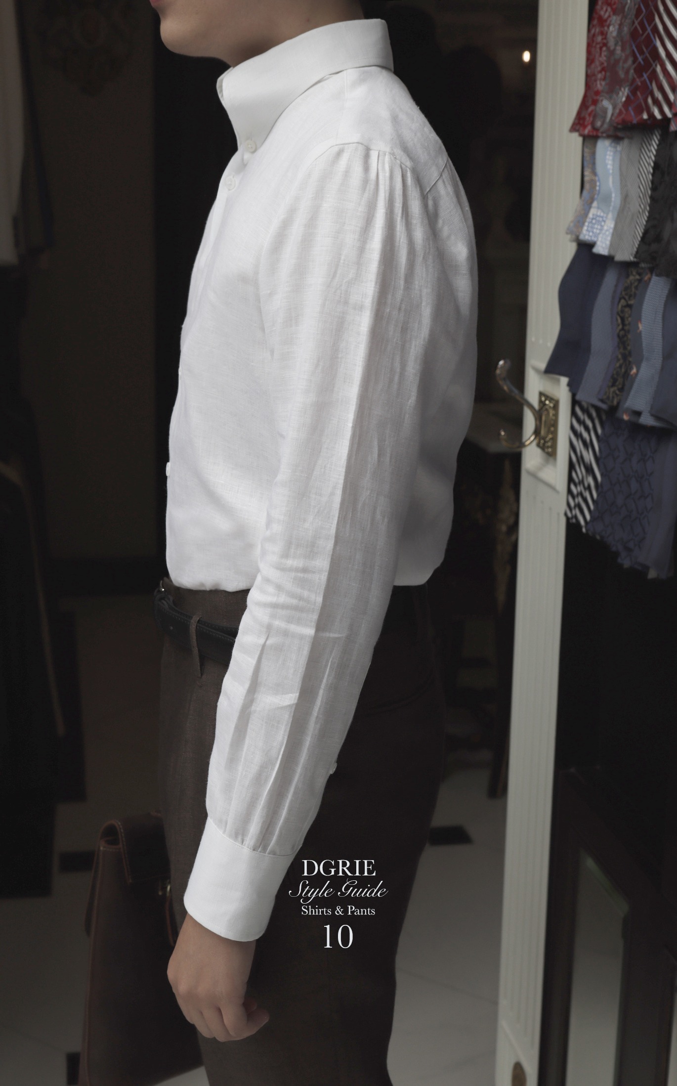 ตัดเชิ้ตลินินวินเทจ DGRIE BUTTON-DOWN SHIRT "SARTORIALE COLLECTION"
