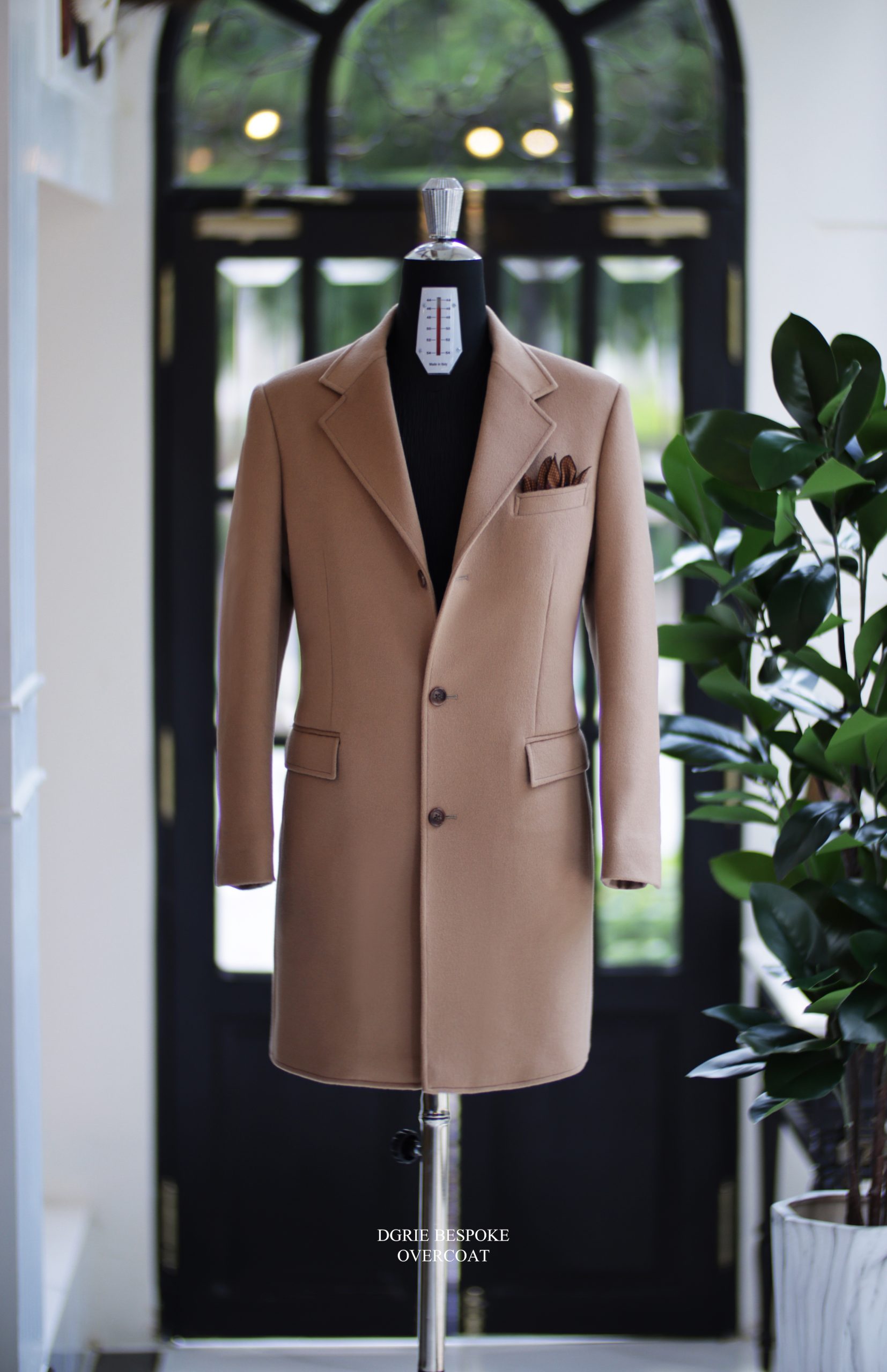 ตัดเสื้อโค้ท สีครีม DGRIE Caramel Overcoat 100% Wool