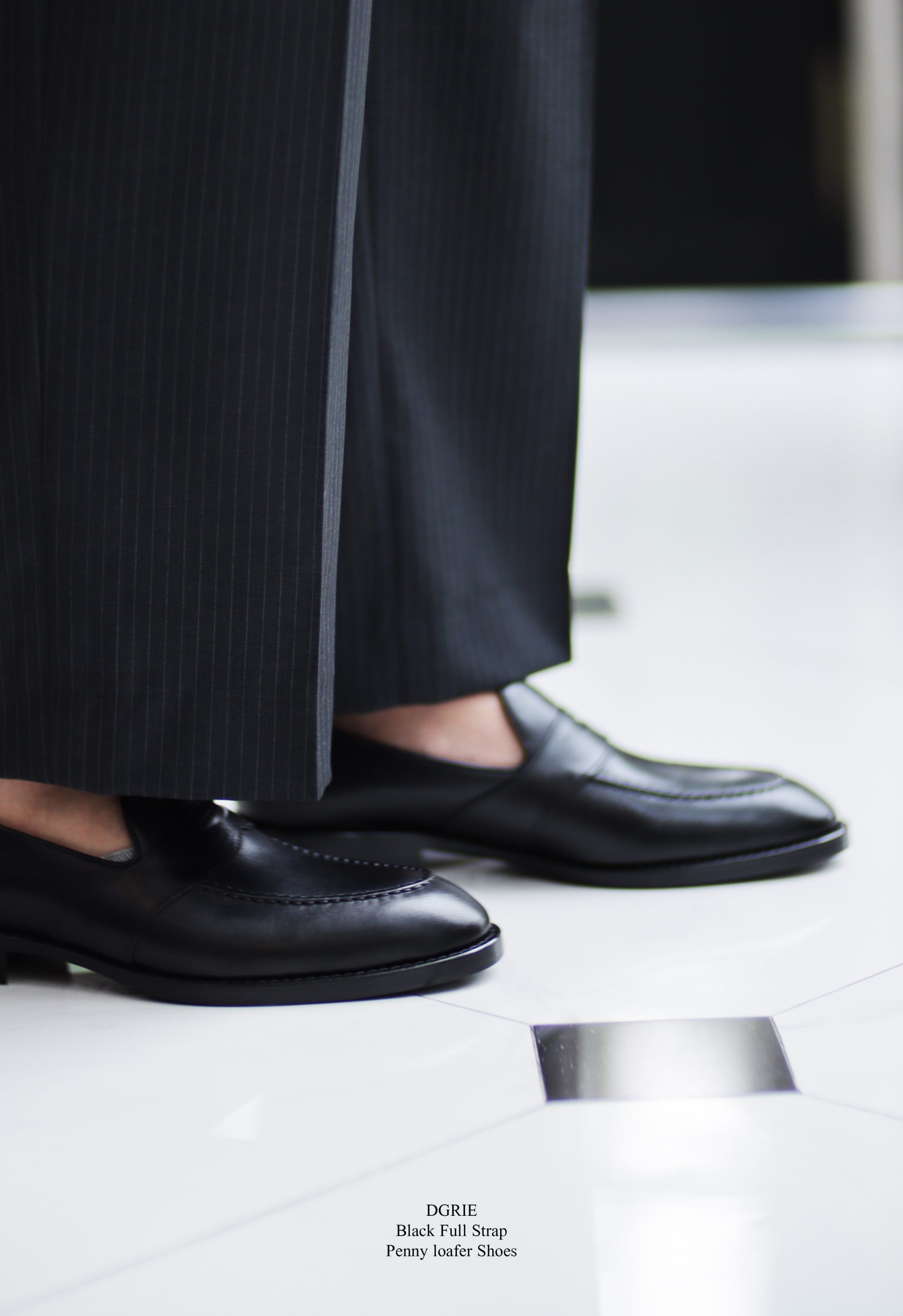 IMG_7041 copy รองเท้าโลฟเฟอร์ DGRIE Black Full Strap Penny loafer by DGRIE