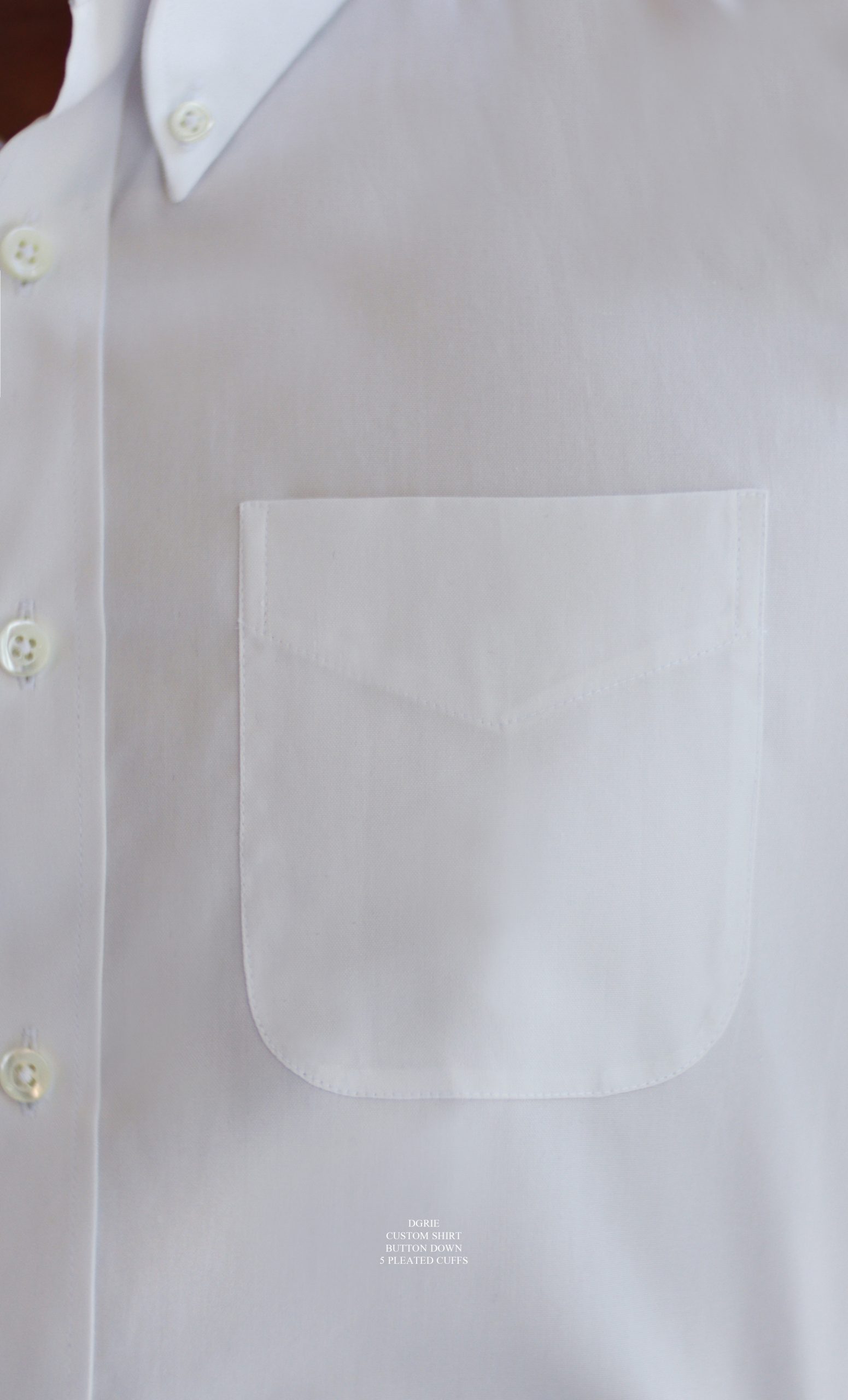 ตัดเชิ้ต ปกติดกระดุม DGRIE BUTTON DOWN 5 PLEATED CUFFS SHIRT