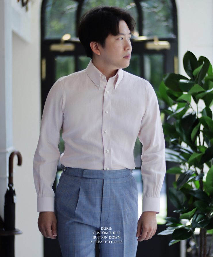ตัดเชิ้ต ปกติดกระดุม DGRIE BUTTON DOWN 5 PLEATED CUFFS SHIRT