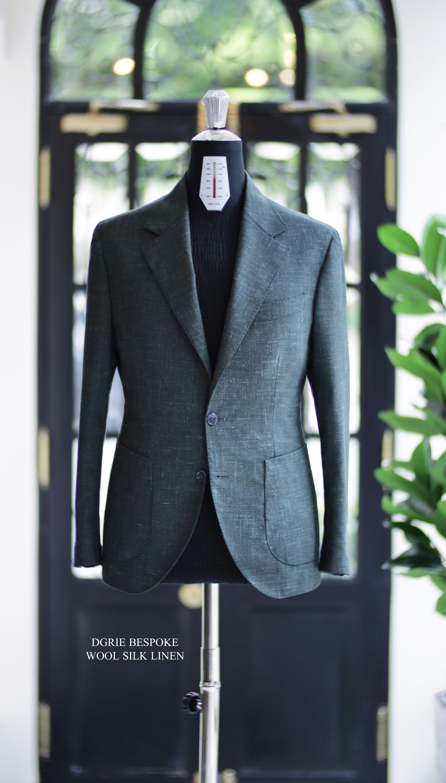DGRIE ตัดสูท Green Wool Silk Linen Blazer