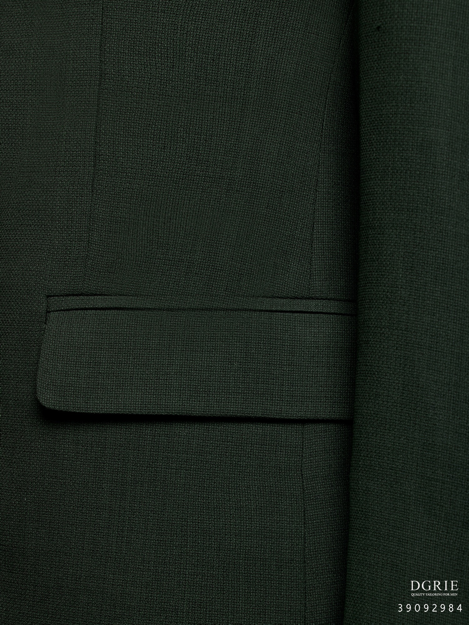 เสื้อสูทสีเขียว DGRIE Hopsack Green Notch Lapel Jacket